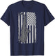Vintage American Flag Saxophone Funny Sax Music Player Gifts Women Kids Men T-Shirt - T-Shirt | Navy