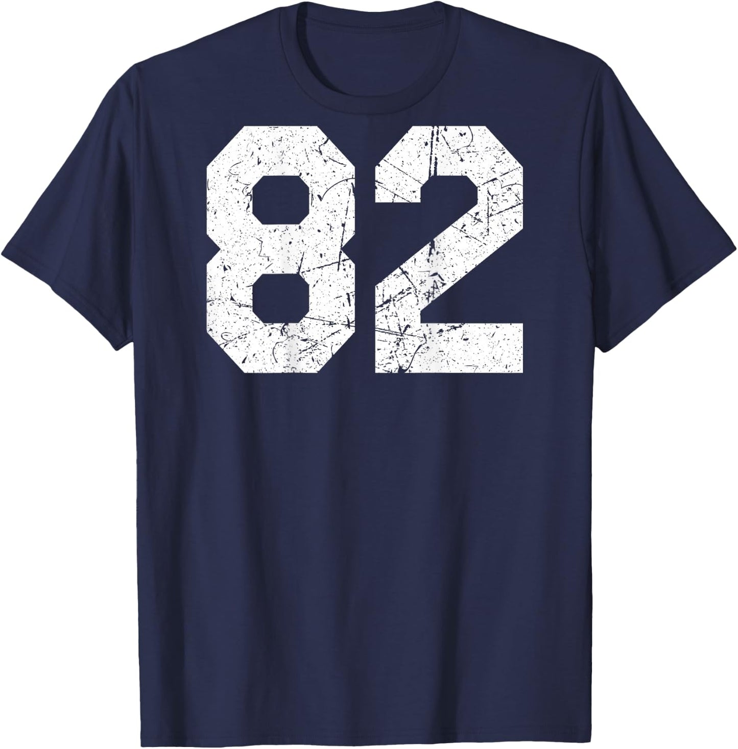 #82 Jersey Uniform Varsity Sports Number, 82nd T-Shirt - T-Shirt | Navy