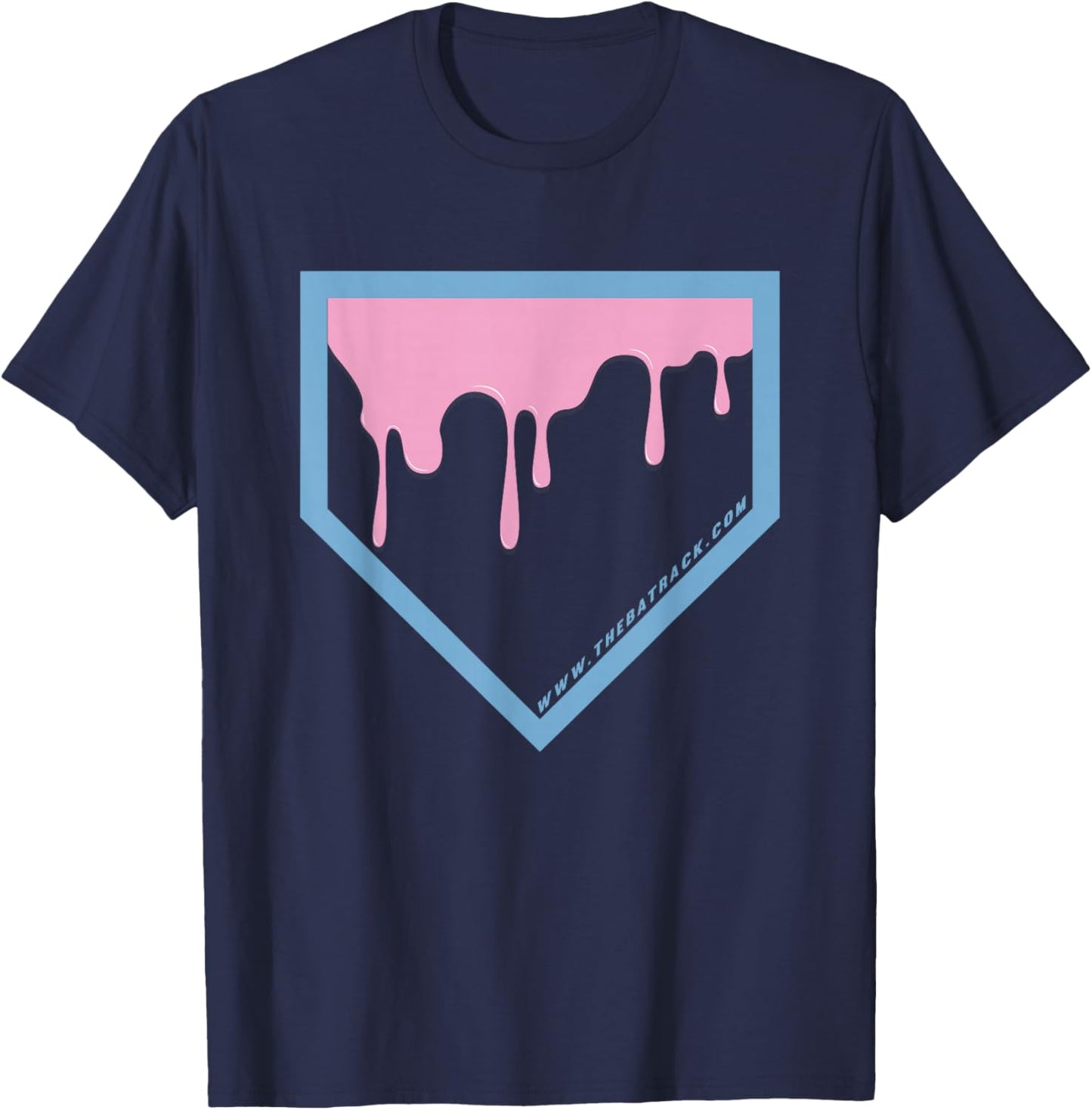 Baseball Home Plate Drip 2 T-Shirt - T-Shirt | Navy