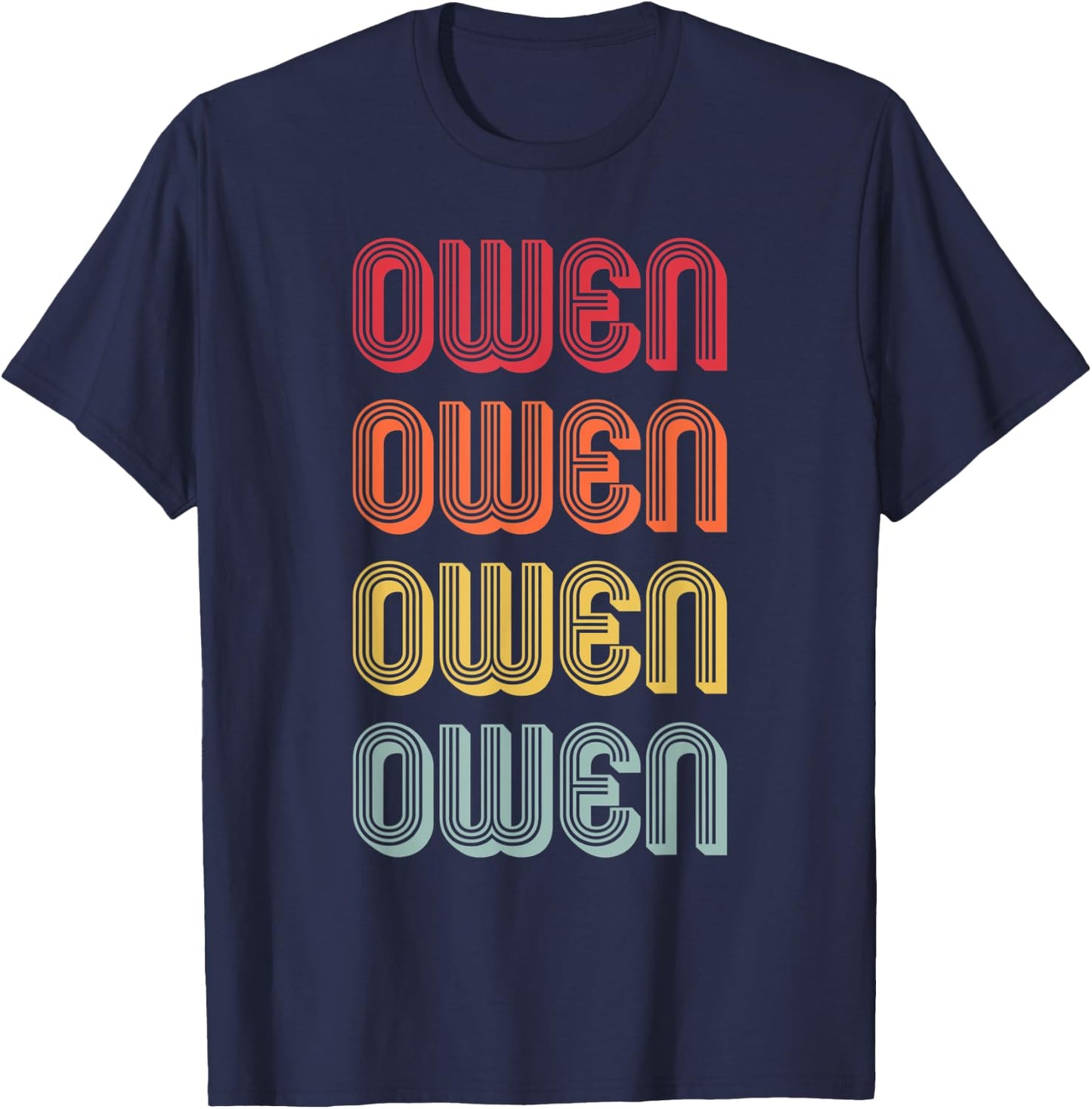 OWEN Gift Name Personalized Funny Retro Vintage Birthday T-Shirt - T-Shirt | Navy