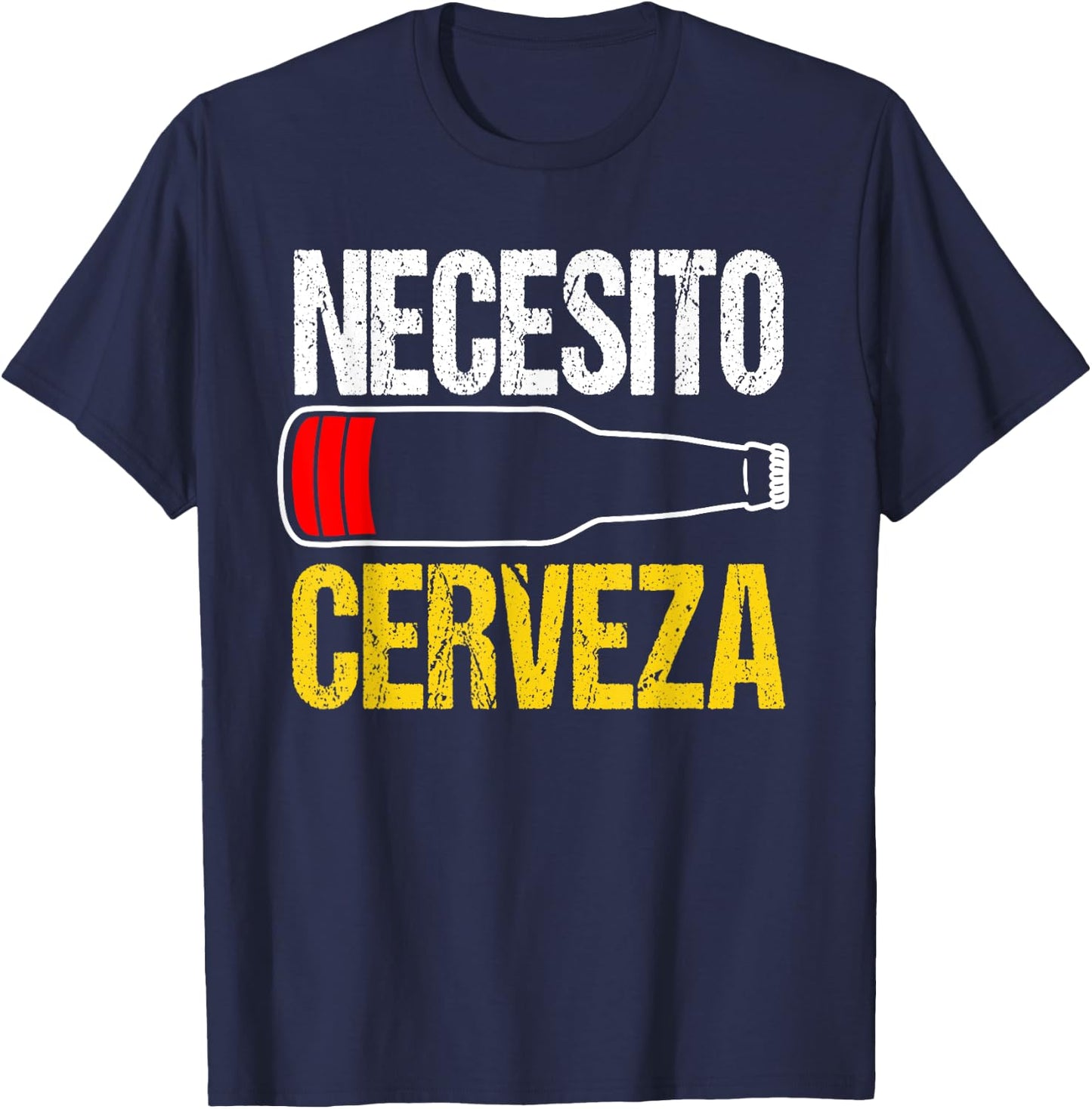 Mexican beer necesito cerveza cool & funny sayings T-Shirt - T-Shirt | Navy