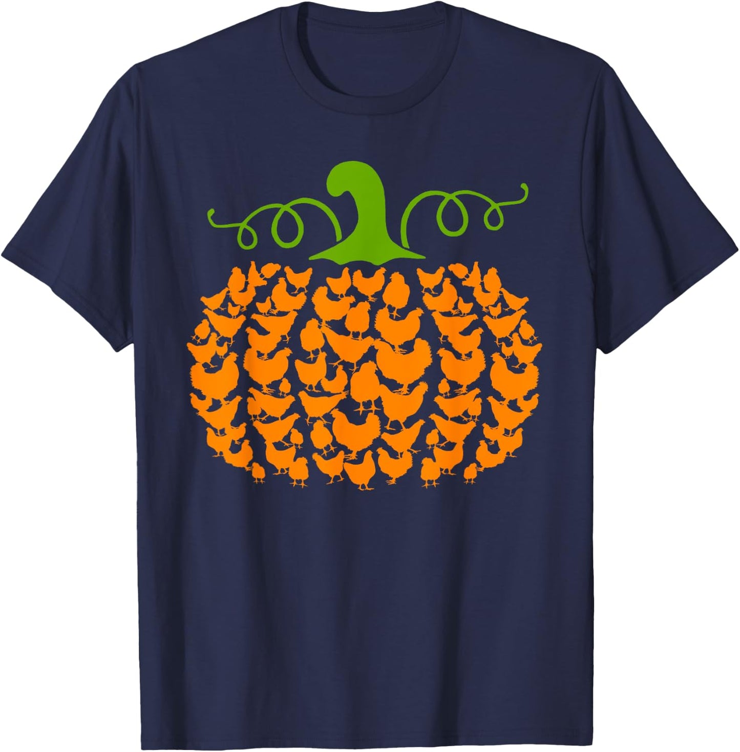 Pumpkin Chickens Lover Halloween Costume Girls Women T-Shirt - T-Shirt | Navy