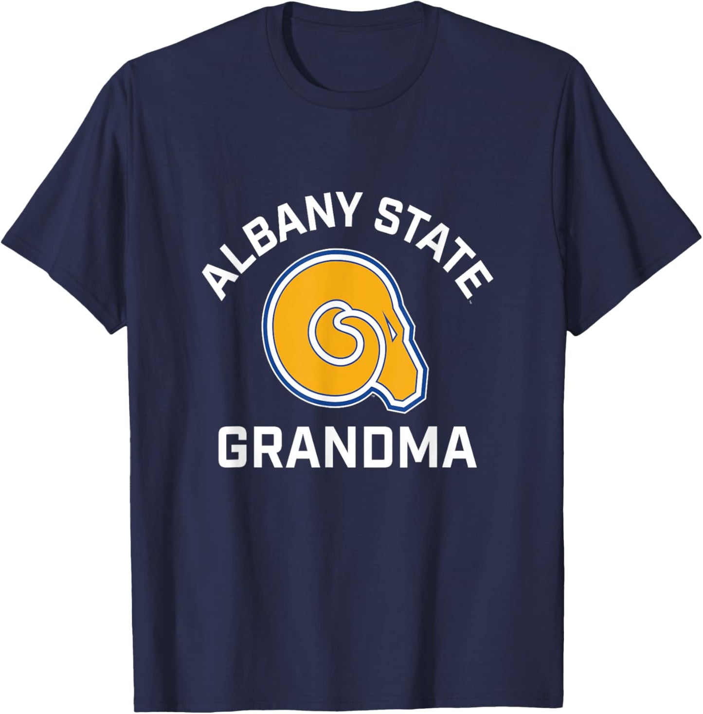 Albany State University Golden Rams Arched Grandma T-Shirt - T-Shirt | Navy
