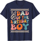 Dad Of The Birthday Boy Groovy Themed Family Fatching T-Shirt - T-Shirt | Navy