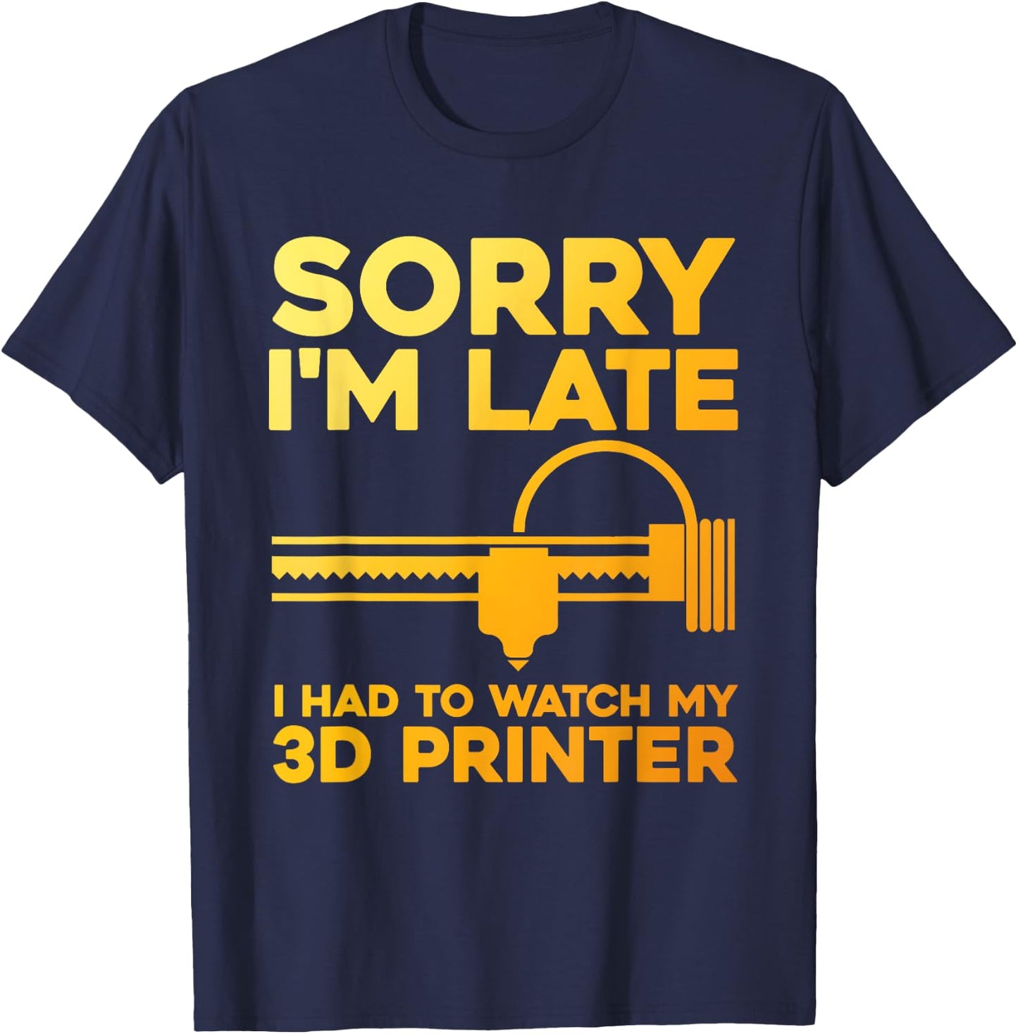 Funny 3D Printing Women Machine 3D Printer Lovers T-Shirt - T-Shirt | Navy