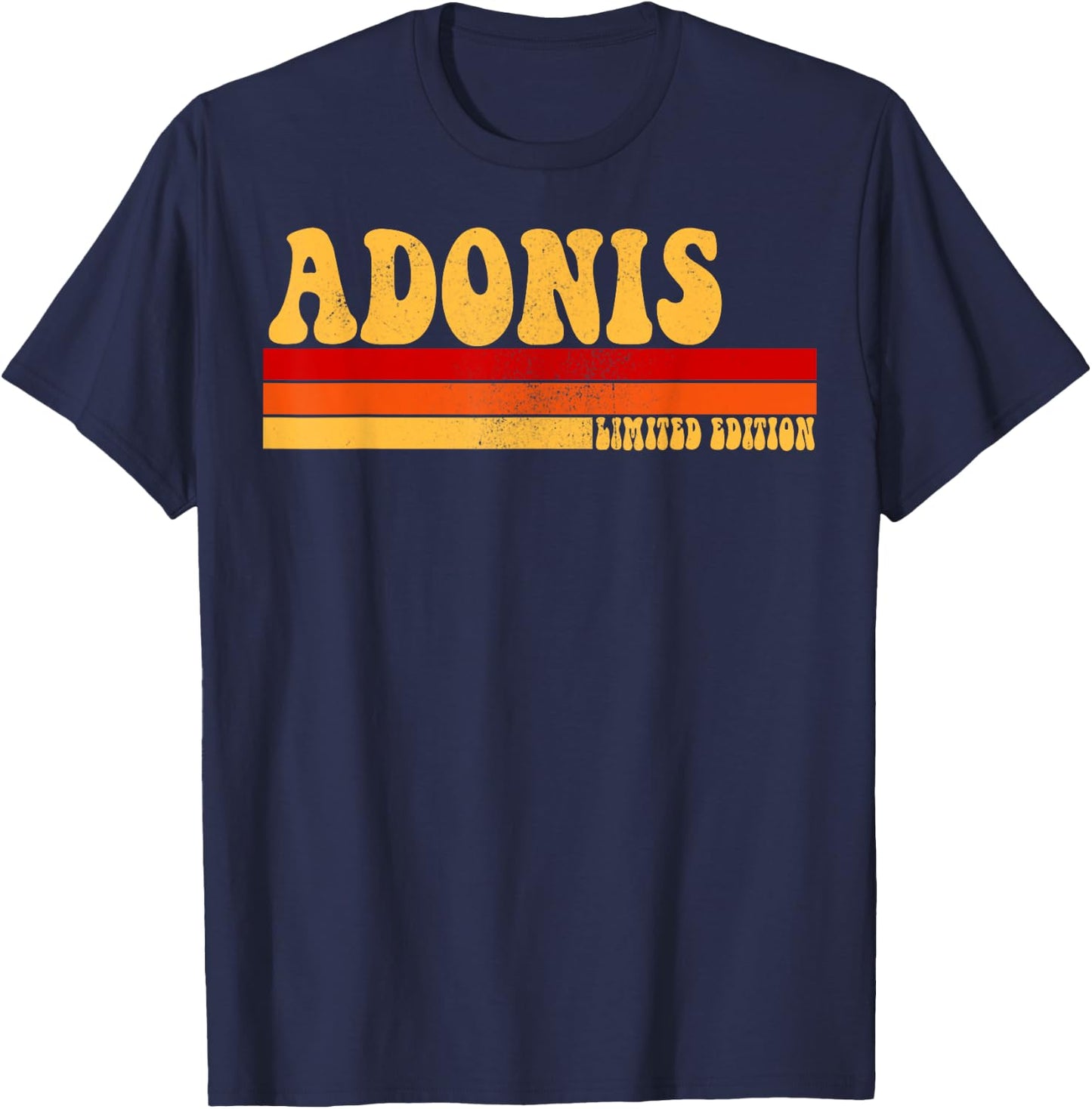 ADONIS Name Personalized Idea Men Retro Vintage ADONIS T-Shirt - T-Shirt | Navy
