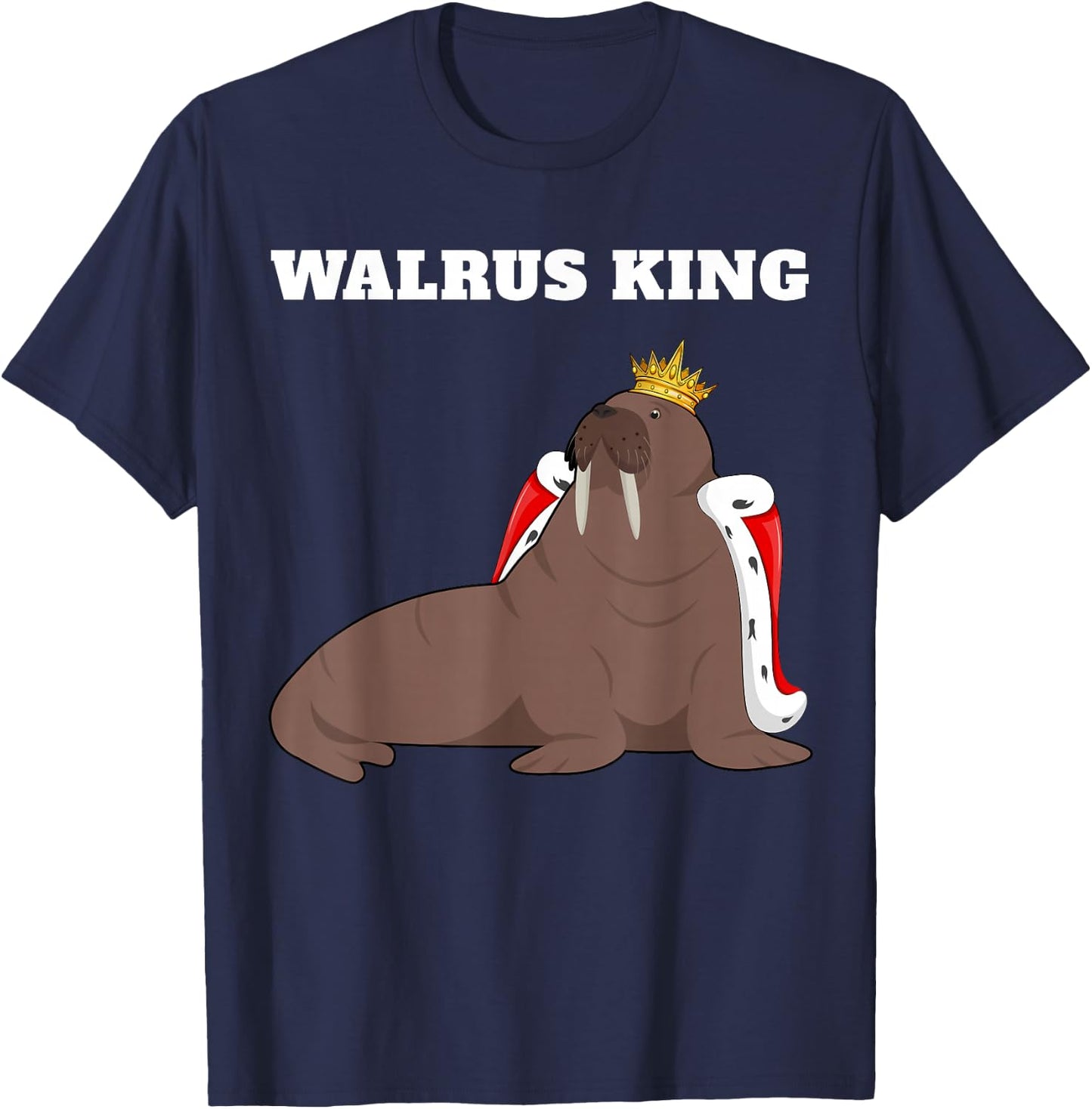 Walrus King | Walrus | Boys Walrus T-Shirt - T-Shirt | Navy