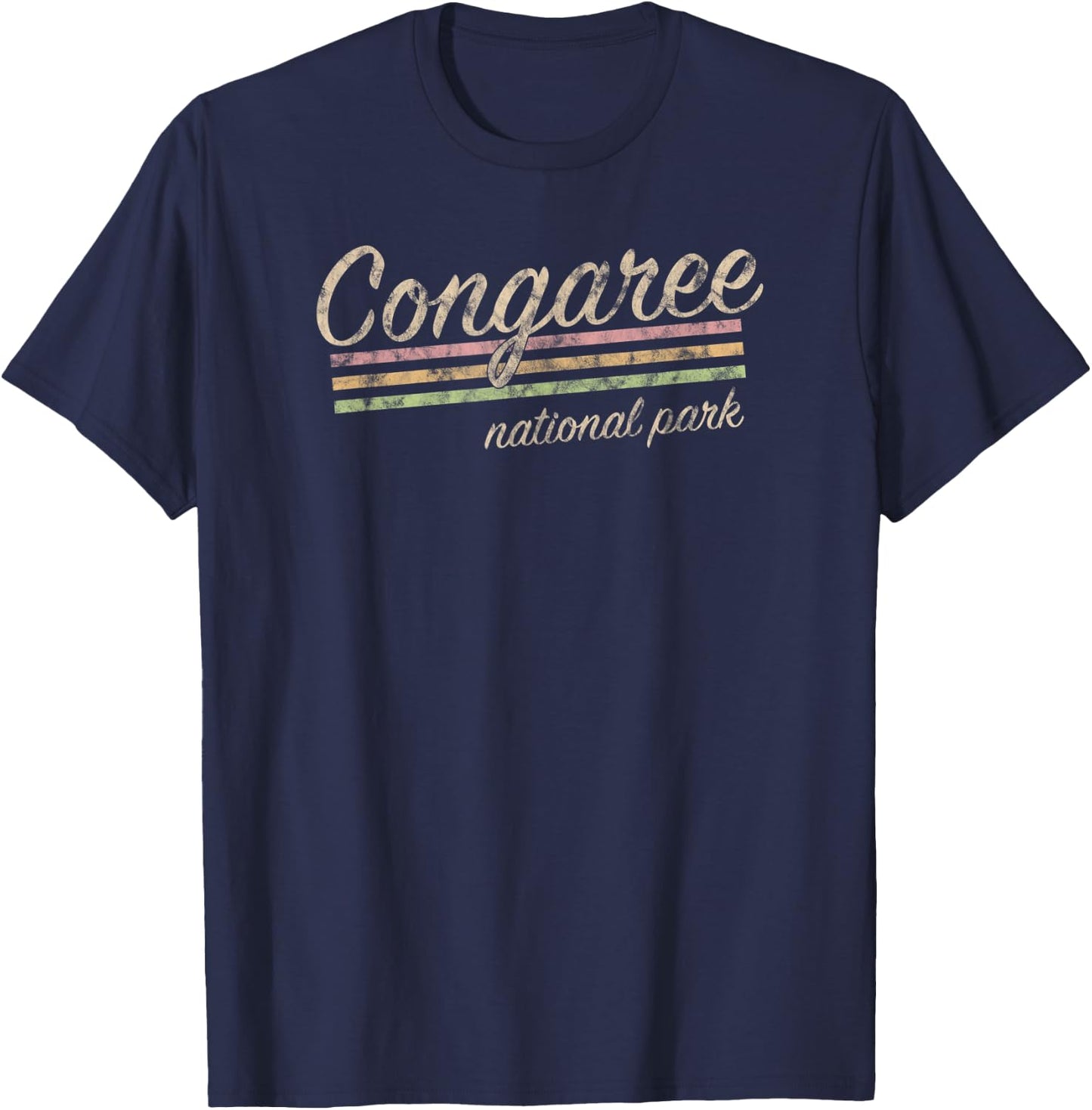Congaree National Park Retro Vintage T-Shirt - T-Shirt | Navy