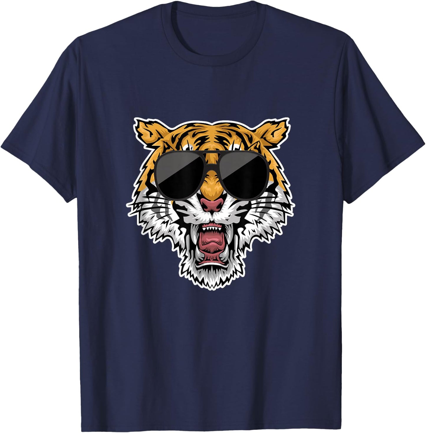 Funny Wild Animal Lover Kids Gift Tiger T-Shirt - T-Shirt | Navy