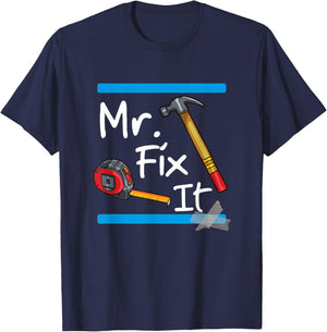 Mr. Fix It - Fixer Upper Tools T-Shirt - T-Shirt | Navy