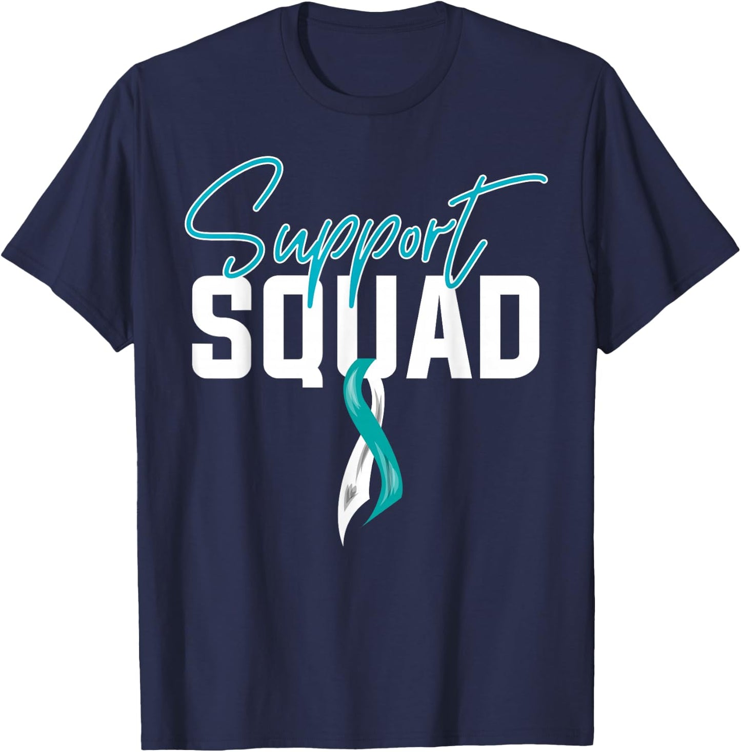 Cervical Cancer Awareness Support Squad T-Shirt - T-Shirt | Navy