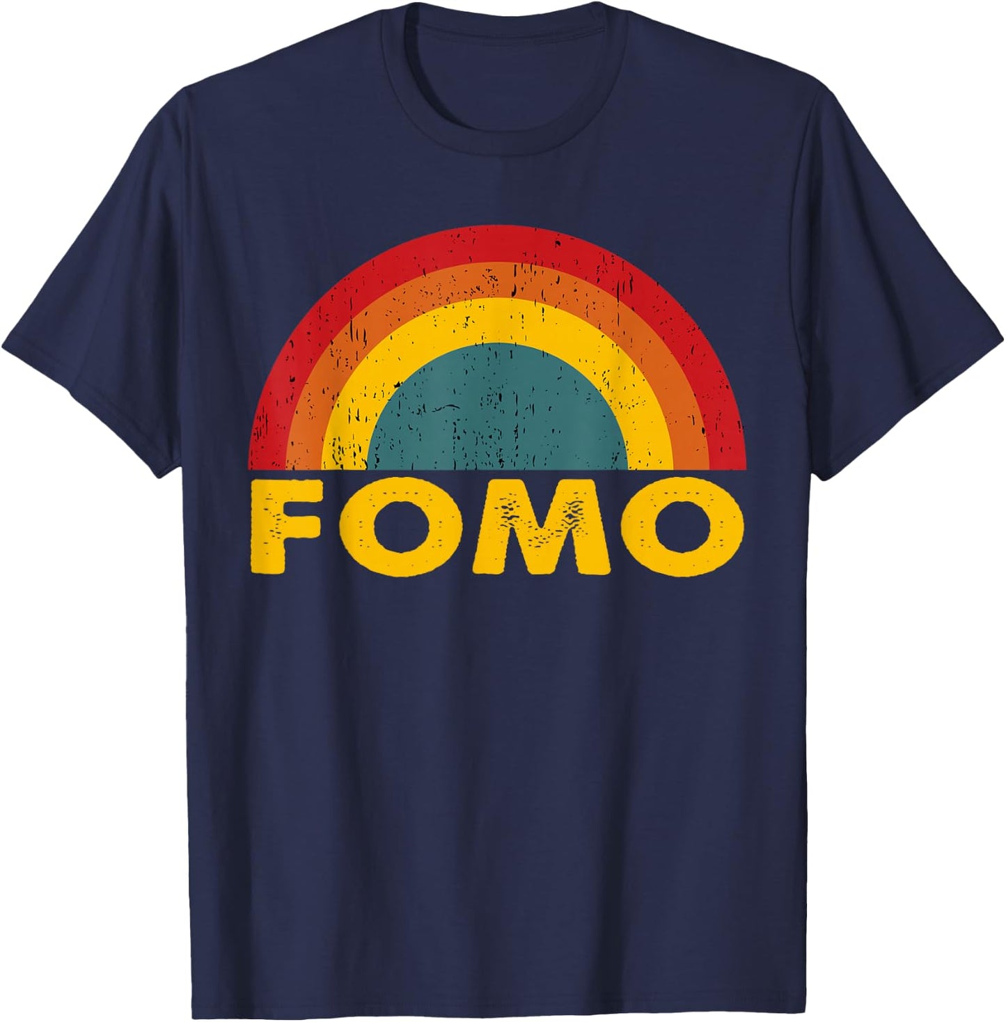 FOMO Vintage Rainbow T-Shirt - T-Shirt | Navy