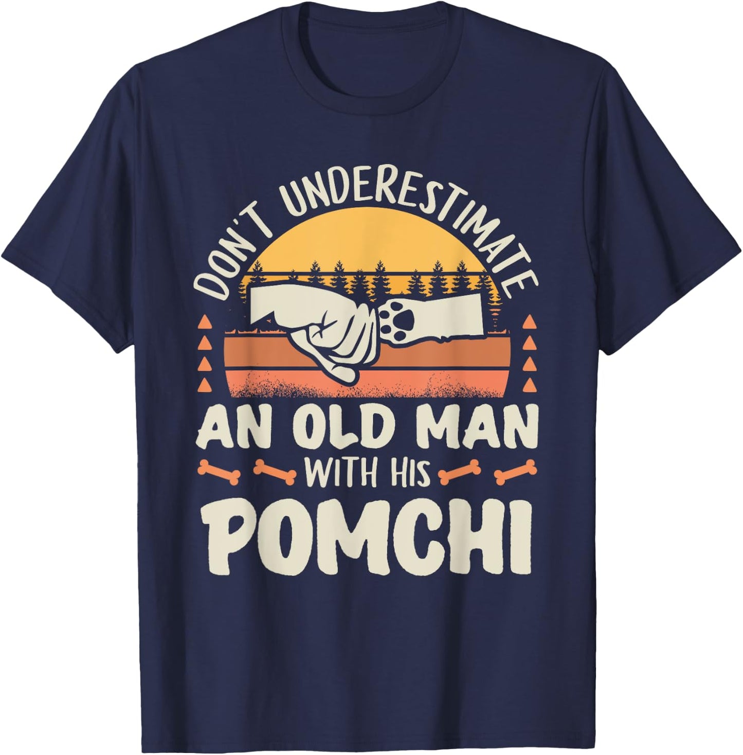 Pomchi Shirt Men Women Dog Mom Dog Lover T-Shirt - T-Shirt | Navy
