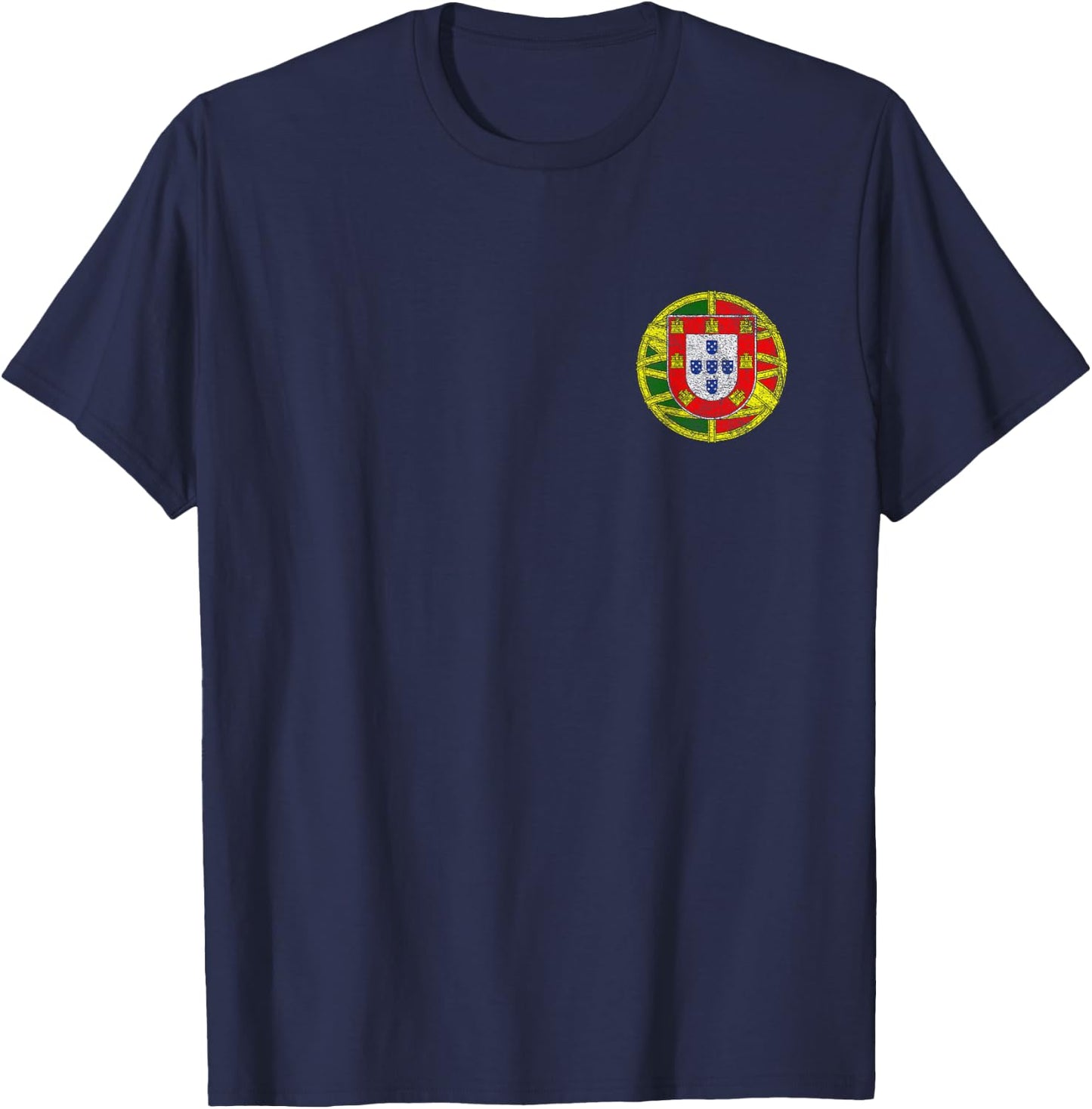 Portugal Flag Portuguese Coat of ARMS T-Shirt - T-Shirt | Navy