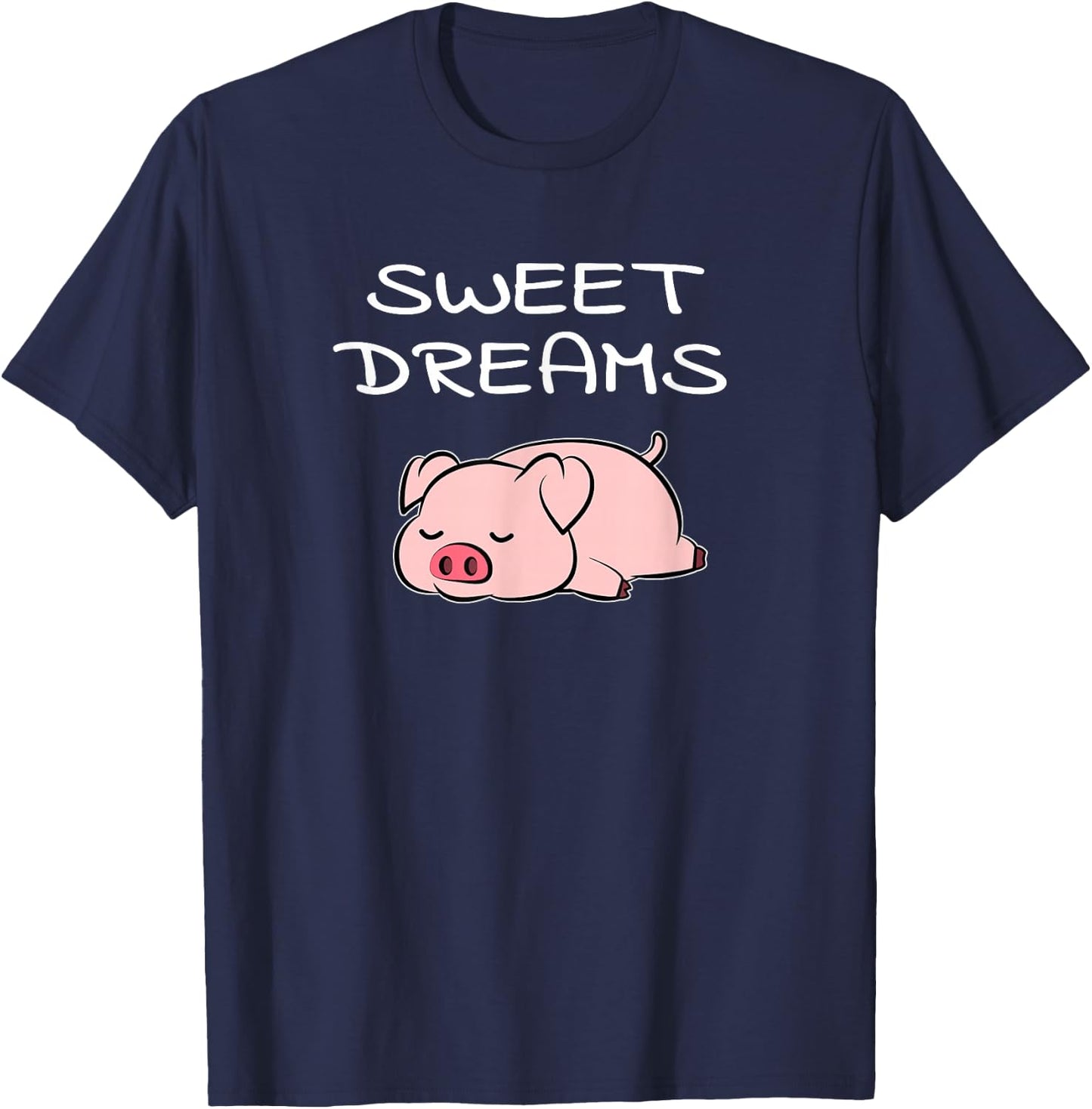 Pig Sweet Dreams Pajama for Bedtime T-Shirt - T-Shirt | Navy