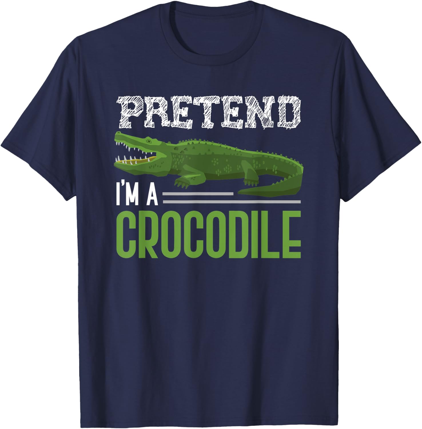Pretend Im A Crocodile T-Shirt - T-Shirt | Navy