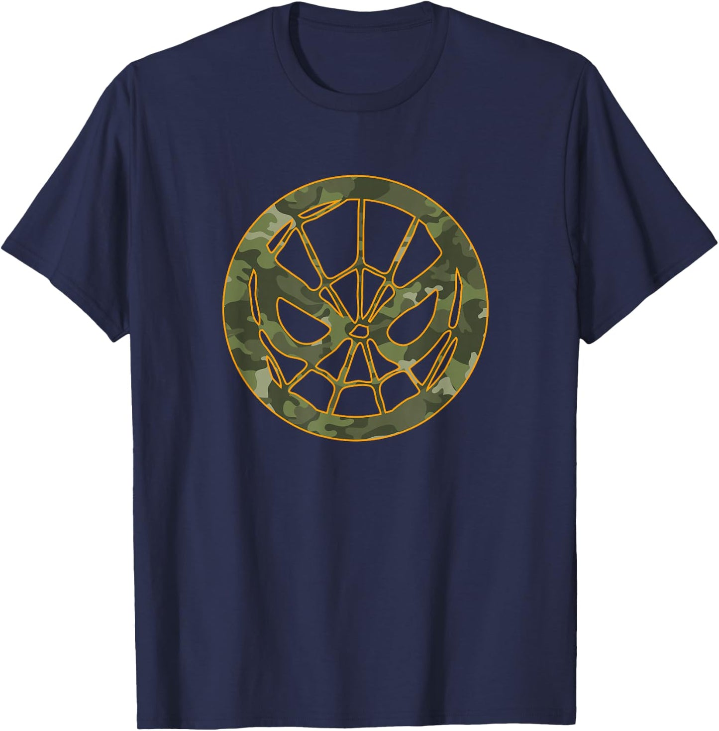Marvel Spider-Man Camouflage Logo T-Shirt - T-Shirt | Navy