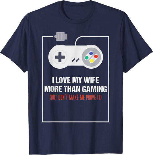 Funny Sarcastic Husband Gamer Video Gaming Men T-Shirt - T-Shirt | Navy