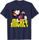 Disney Mickey Mouse Retro Whistling Music Super Cool Stroll T-Shirt - T-Shirt | Navy