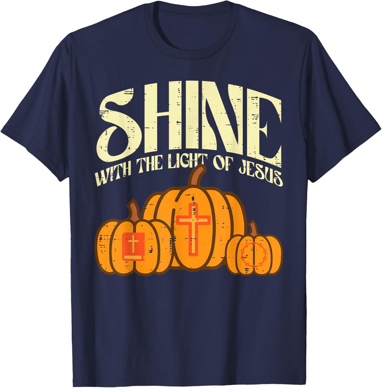 Halloween Shine Light Jesus Costume Christian Men Women Kids T-Shirt - T-Shirt | Navy