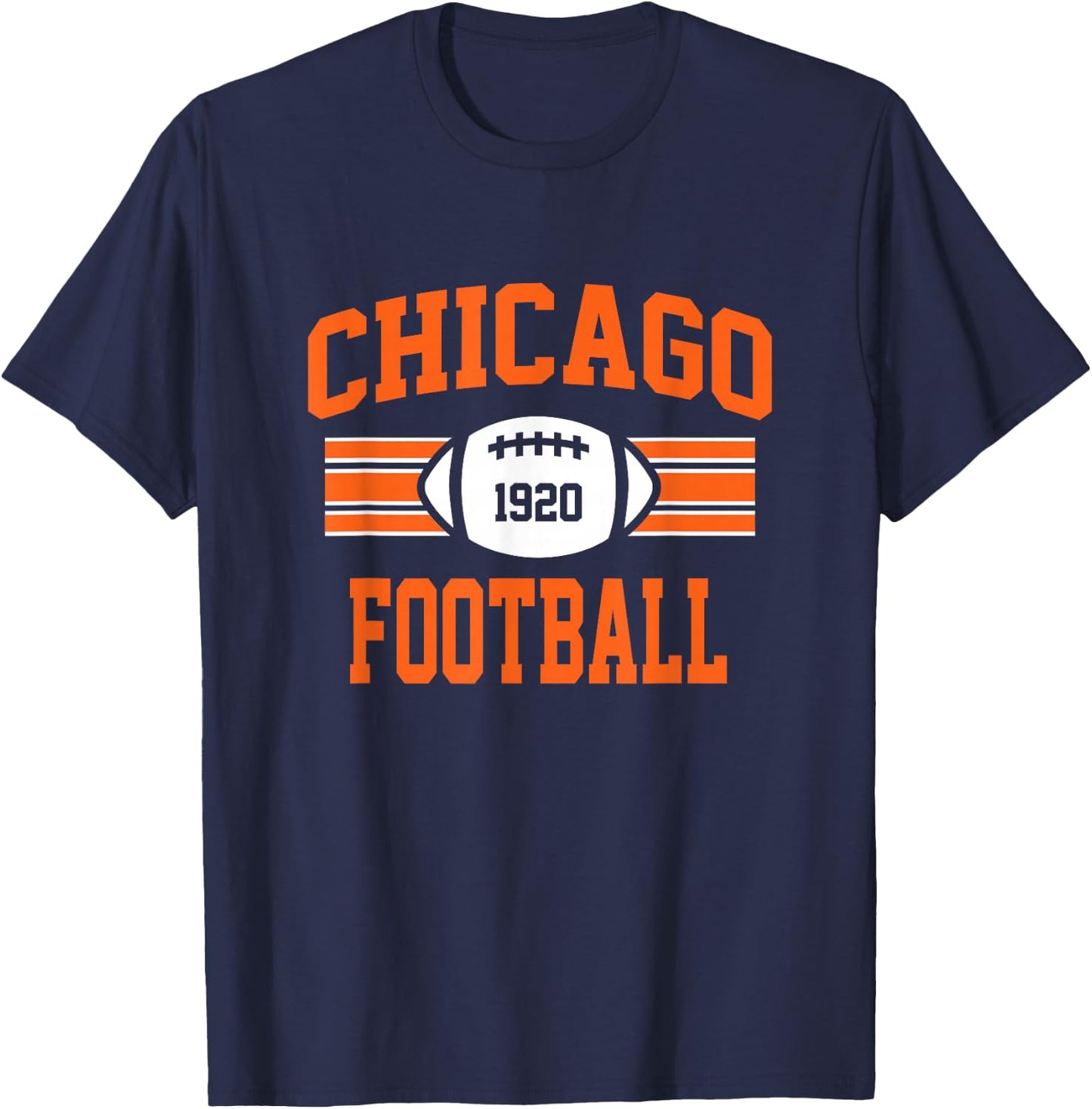 Chicago Football Athletic Vintage Sports Team Fan Gift T-Shirt - T-Shirt | Navy