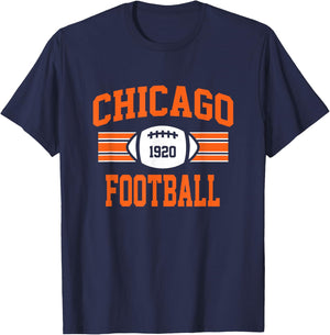 Chicago Football Athletic Vintage Sports Team Fan Gift T-Shirt - T-Shirt | Navy