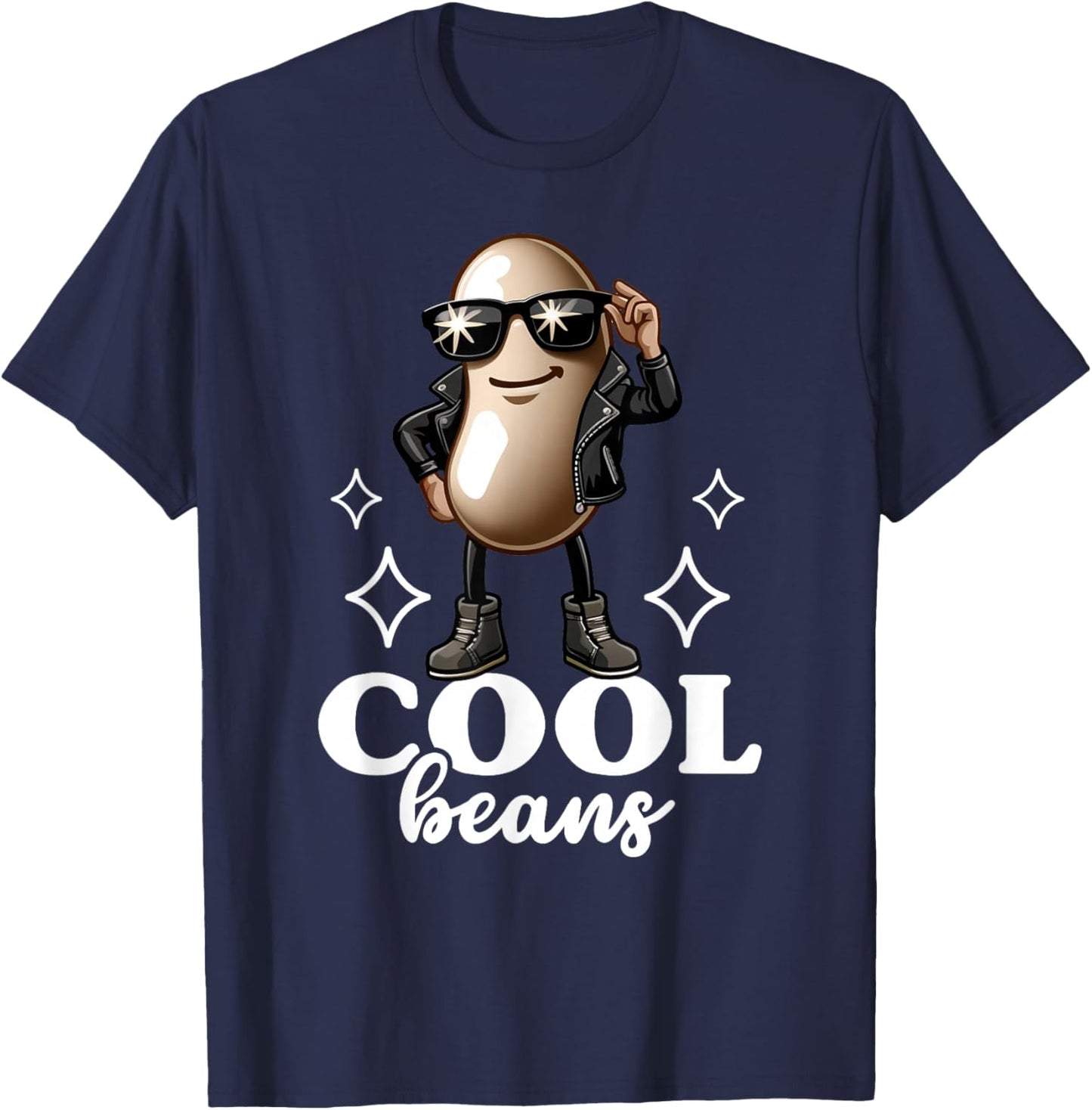 Cool Beans Food Pun Product Women Kids T-Shirt - T-Shirt | Navy