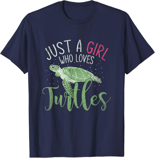 Sea Turtle Ocean Animal Women Girls Kids Gift Turtle T-Shirt - T-Shirt | Navy