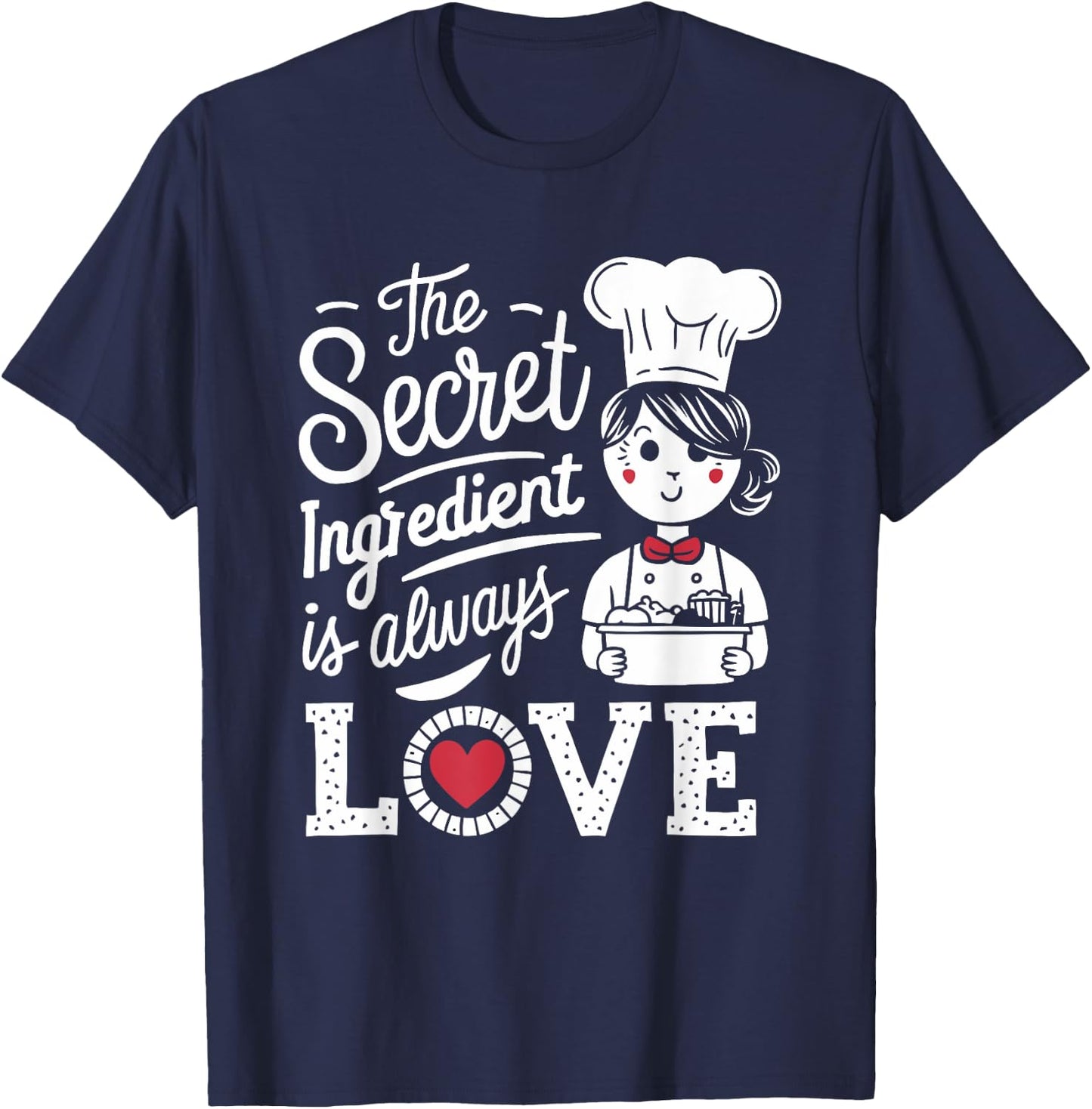 School Lunch Lady School Worker Cafeteria Lady Chef Cook T-Shirt - T-Shirt | Navy