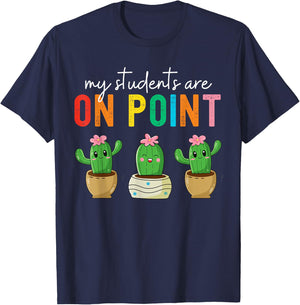 Cactus Teacher Class My students are On Point Teacher Women T-Shirt - T-Shirt | Navy