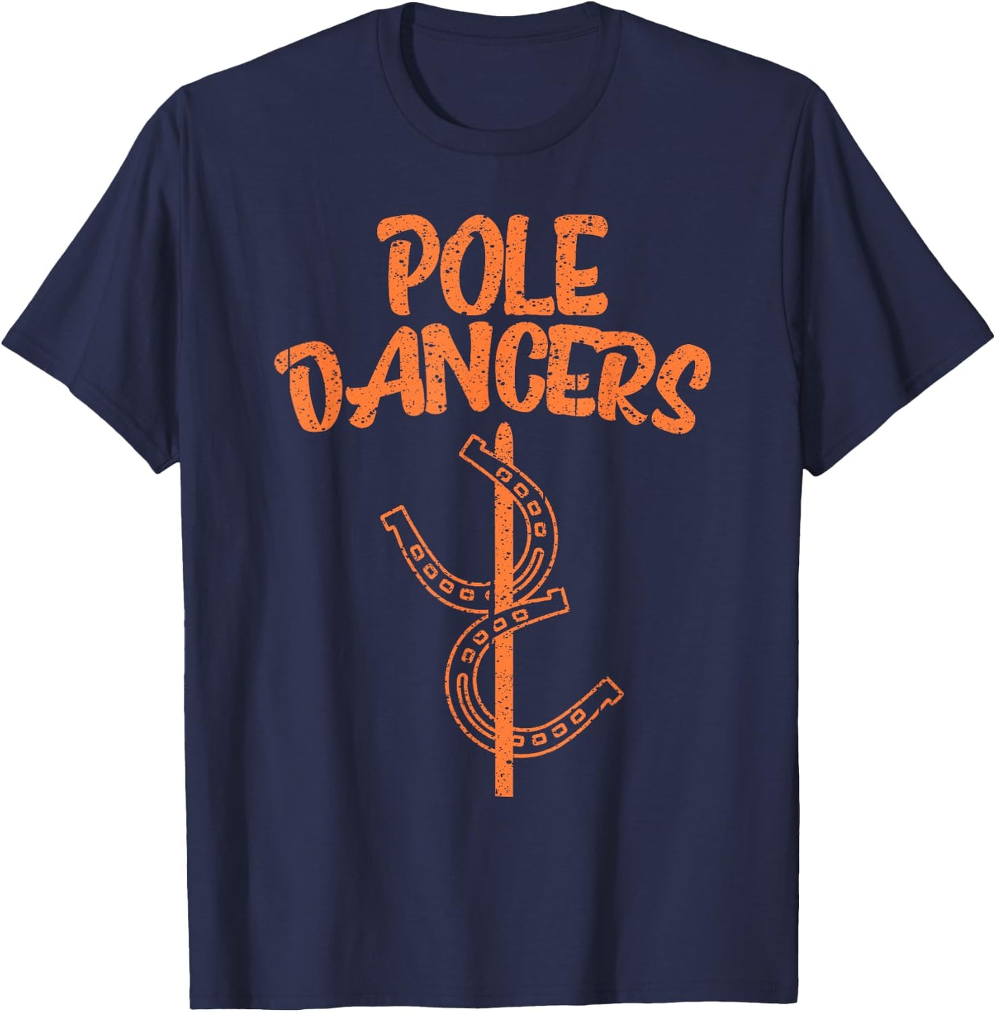 Funny Horseshoe Pitching Game Gift | Cute Throwers Men Women T-Shirt - T-Shirt | Navy