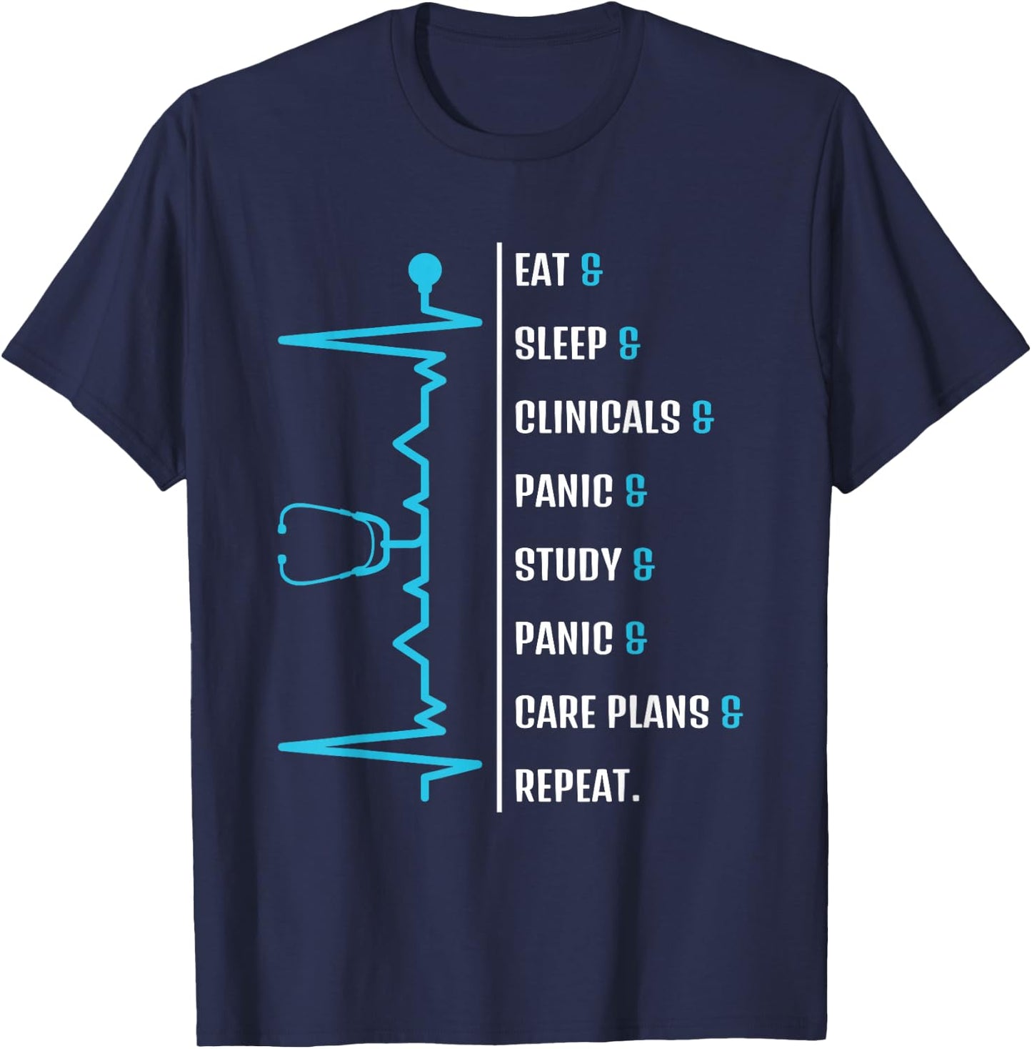 Funny Nursing Student Nurse Gift T-Shirt - T-Shirt | Navy