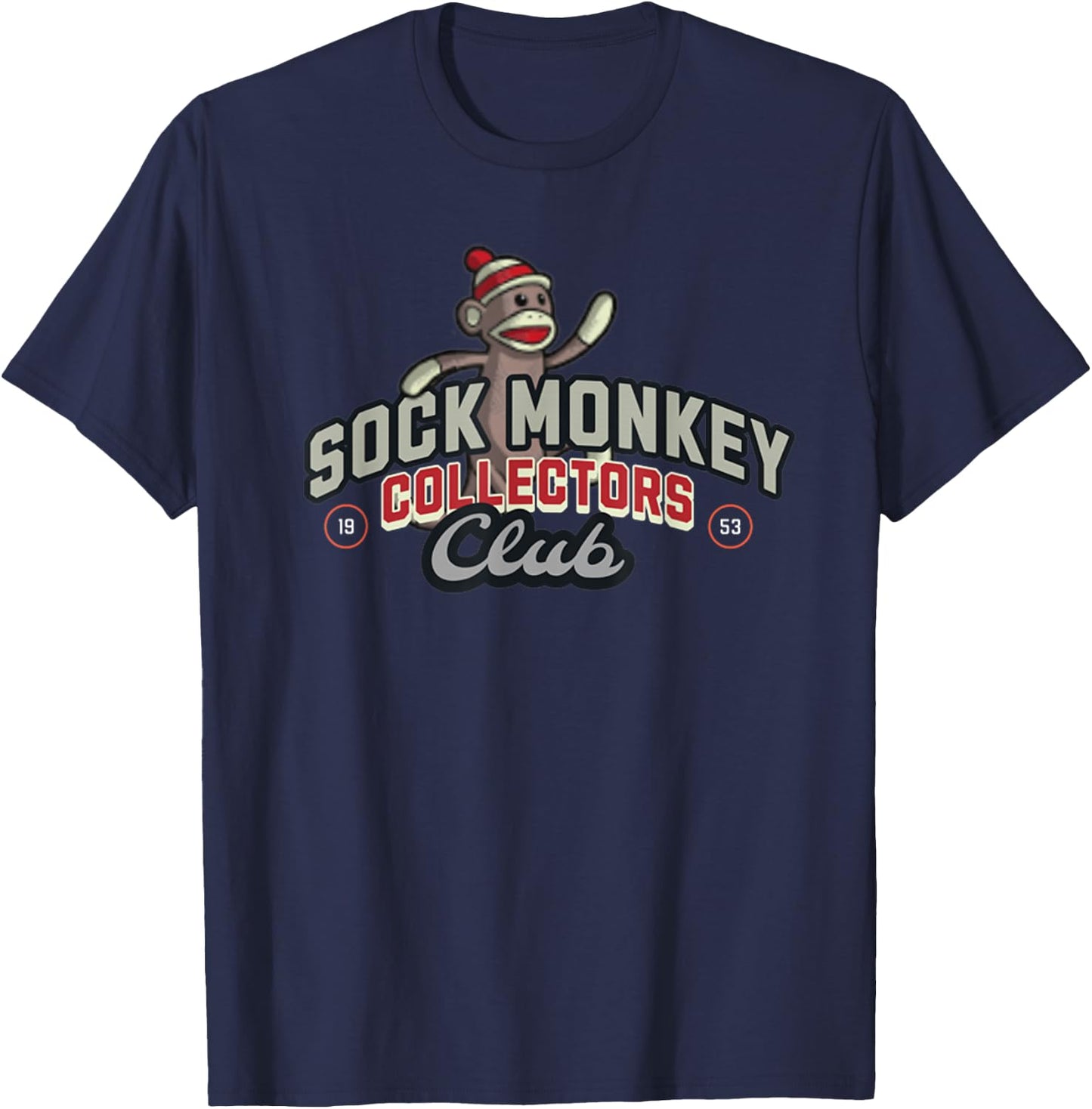 Sock Monkey Collectors Club Est 1953 Sock Monkey T-Shirt - T-Shirt | Navy