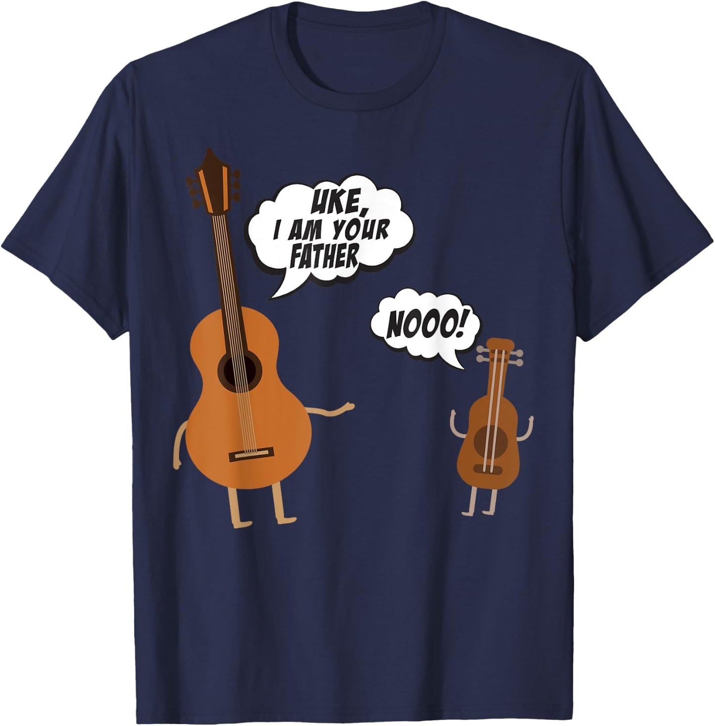 Uke I Am Your Father - Funny Guitar and Ukulele T-Shirt - T-Shirt | Navy
