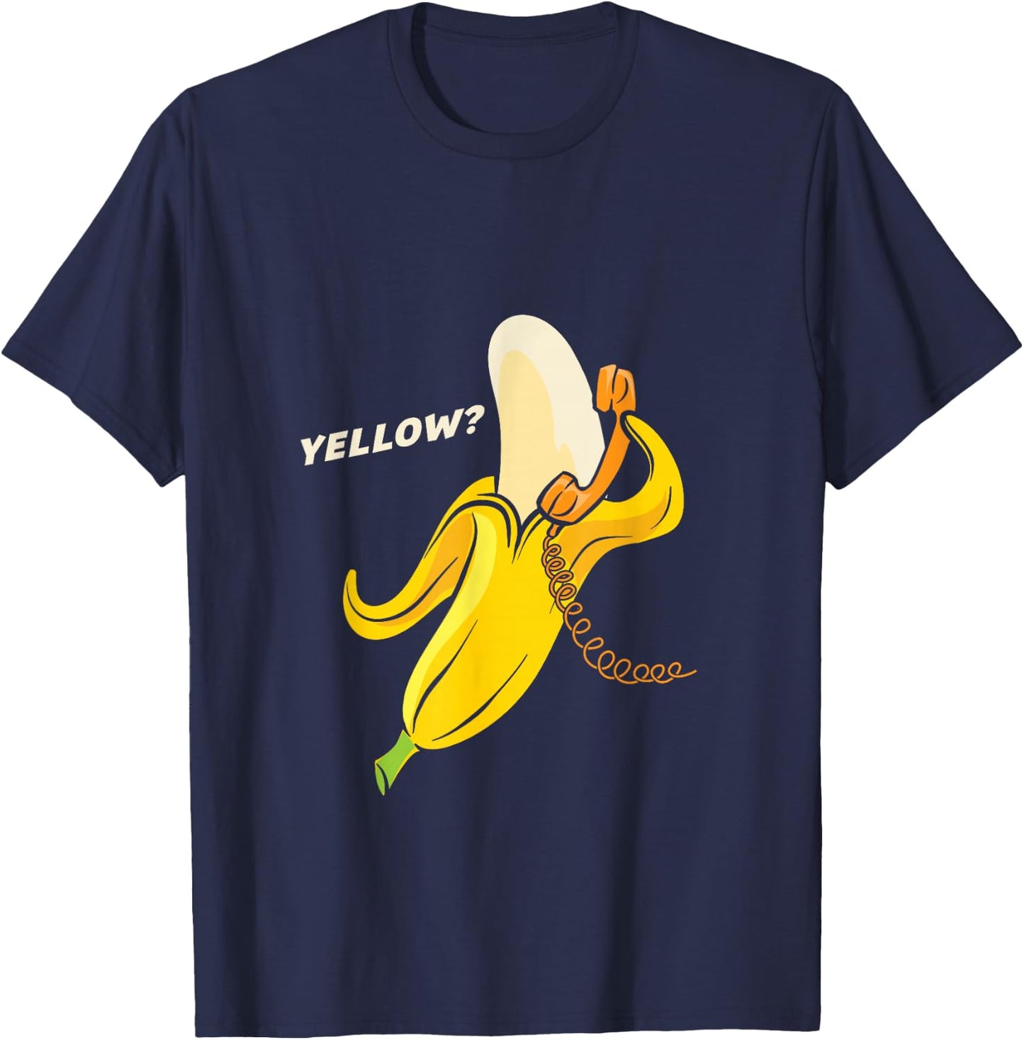 Healthy - Banana Yellow Phone Vegan - Market T-Shirt - T-Shirt | Navy