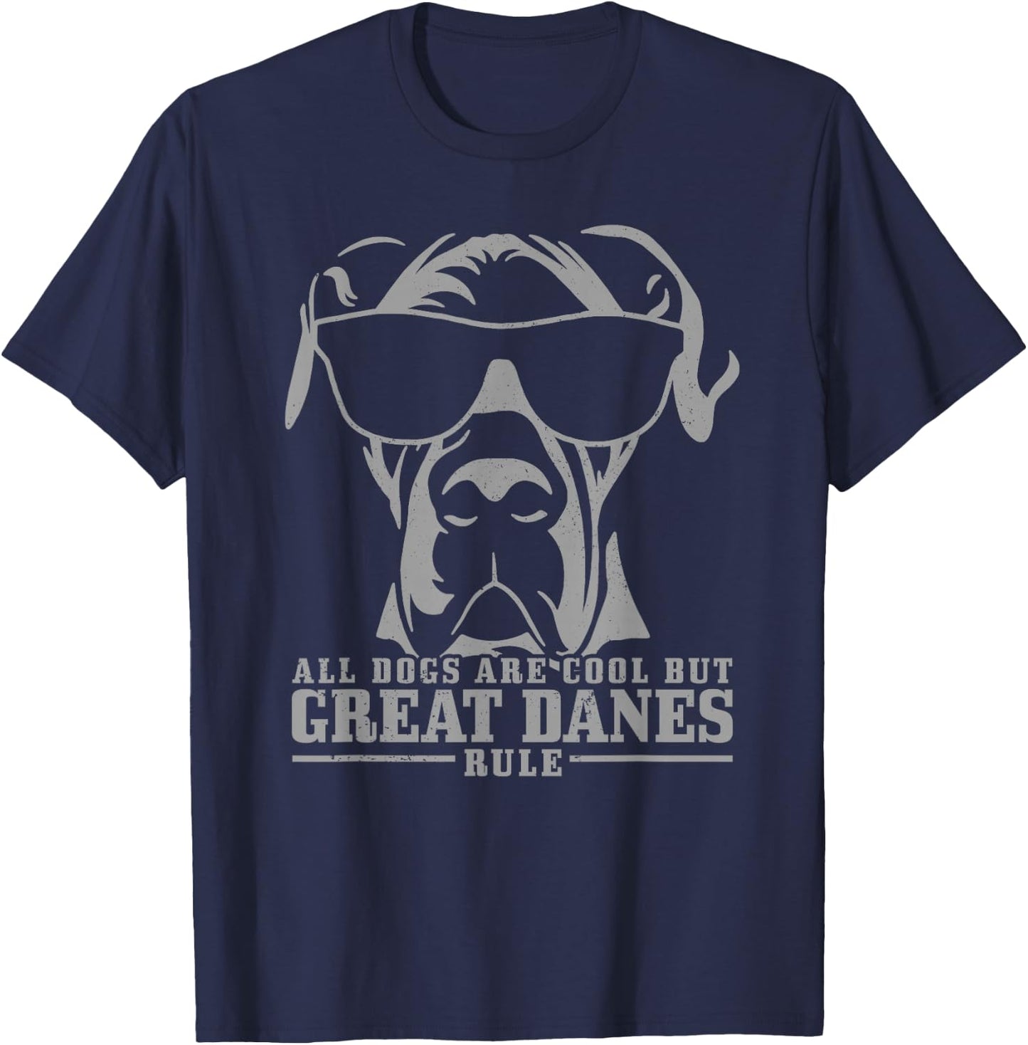 Great Dane Danish Great Dane Saying Funny Dog T-Shirt - T-Shirt | Navy