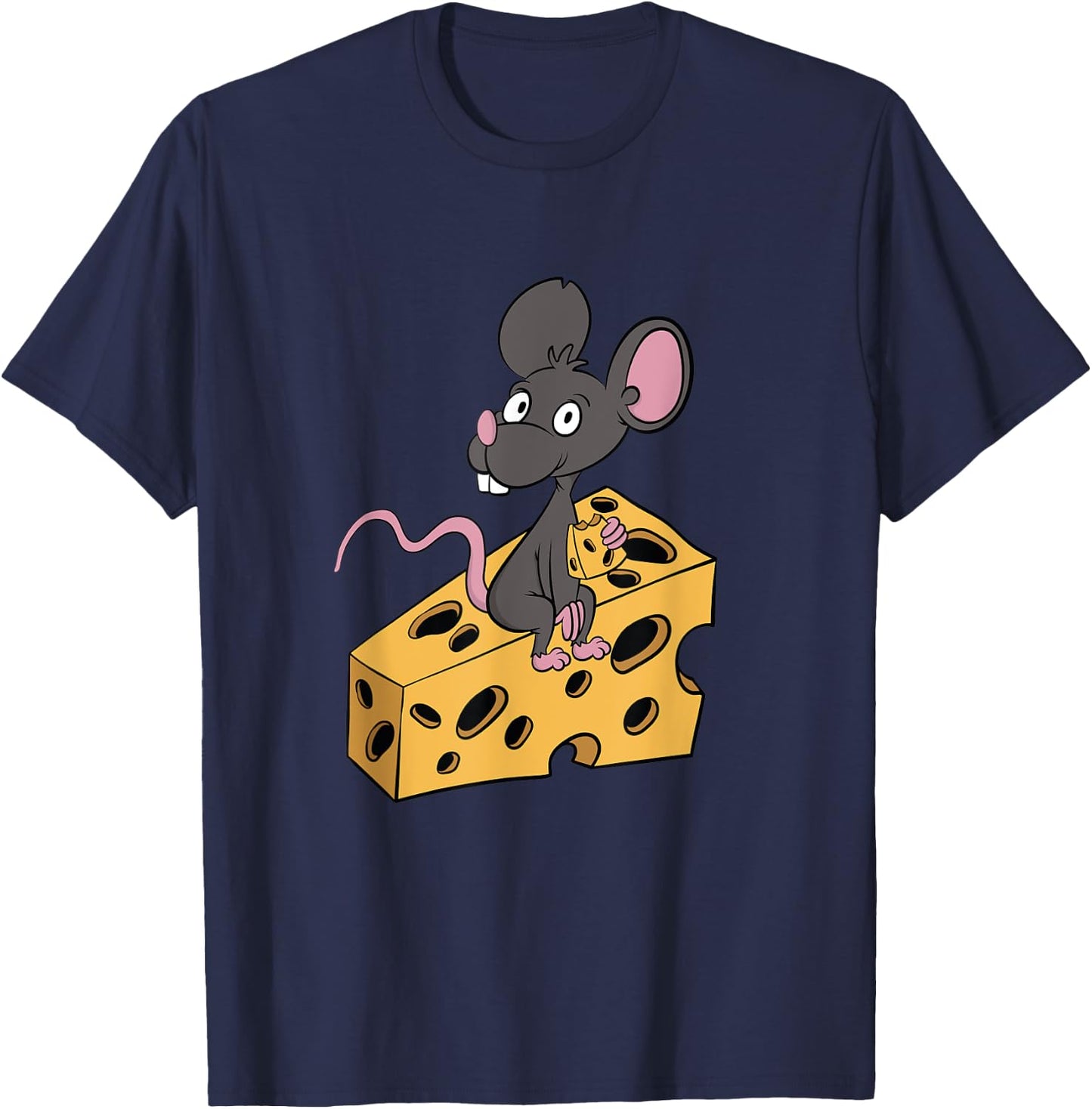 Mouse Pet Rat Gift Cheese Addict Cheesy Low Carb Diet T-Shirt - T-Shirt | Navy