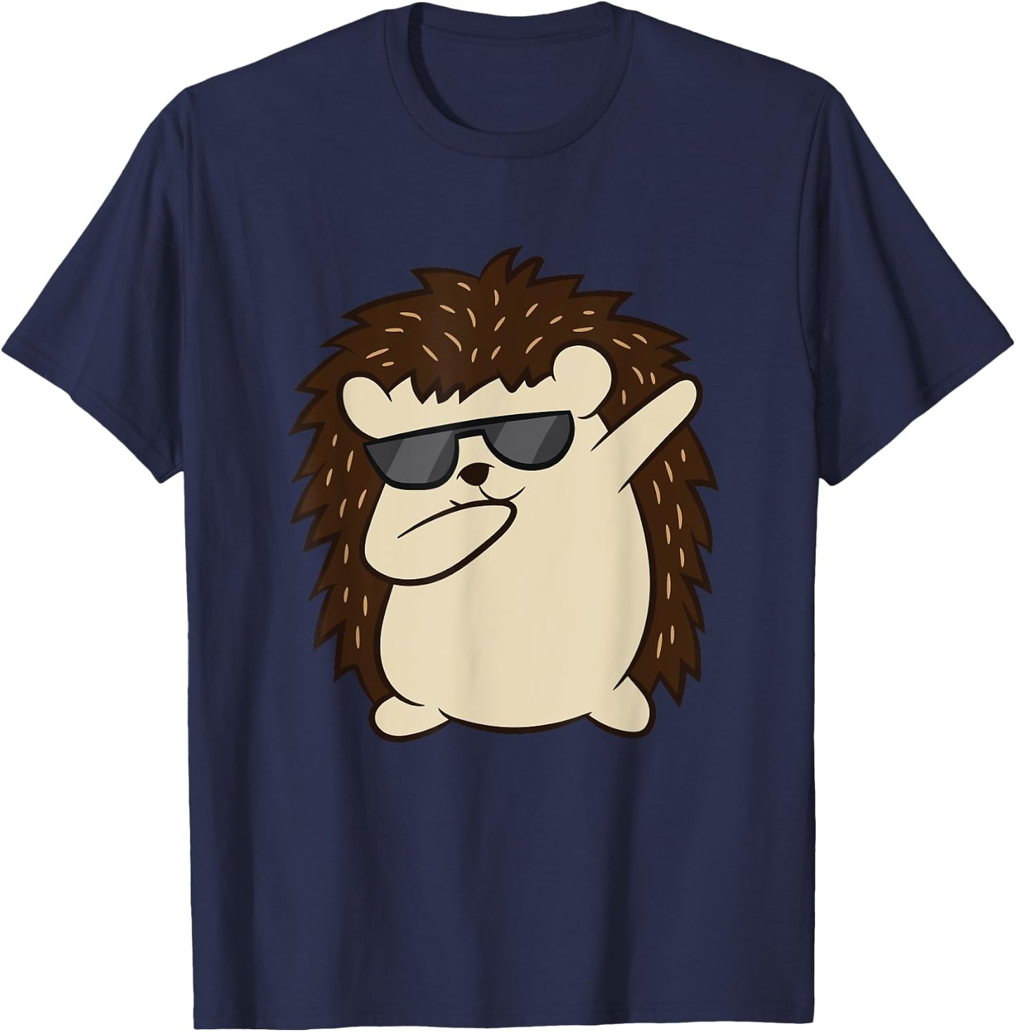Dabbing Hedgehog Funny Hedgehog T-Shirt - T-Shirt | Navy