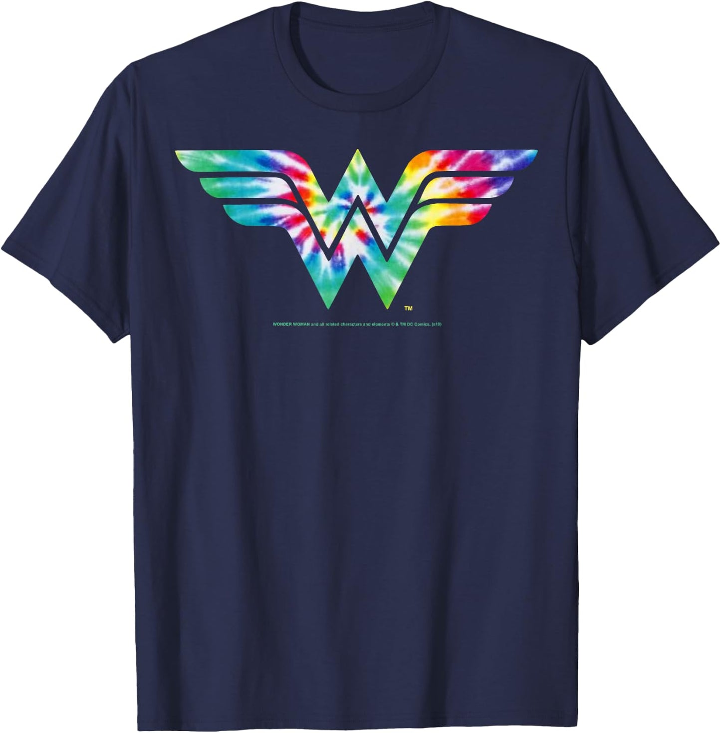 DC Comics Wonder Woman Tie Dye Logo Small T-Shirt - T-Shirt | Navy