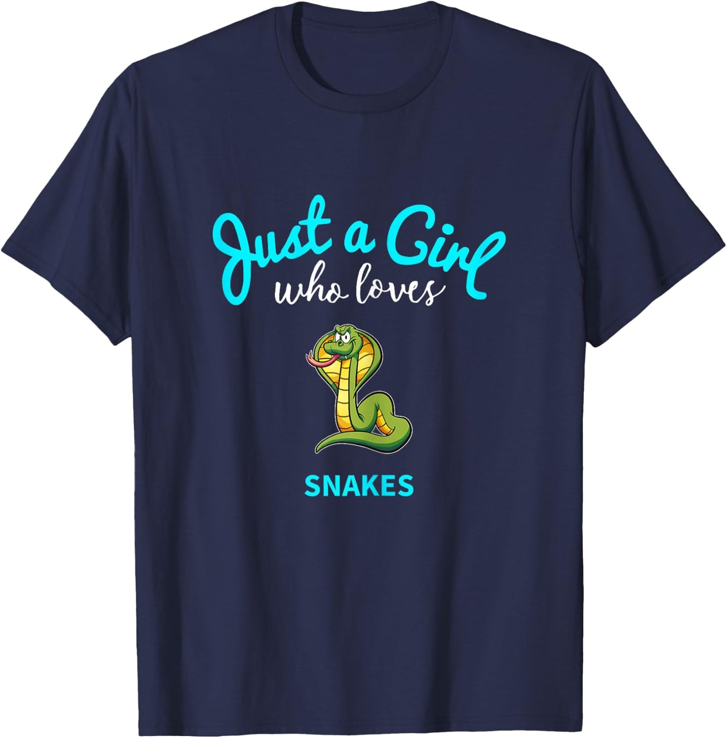 Snake Shirt for Girls | Children's Snake T-Shirt - T-Shirt | Navy