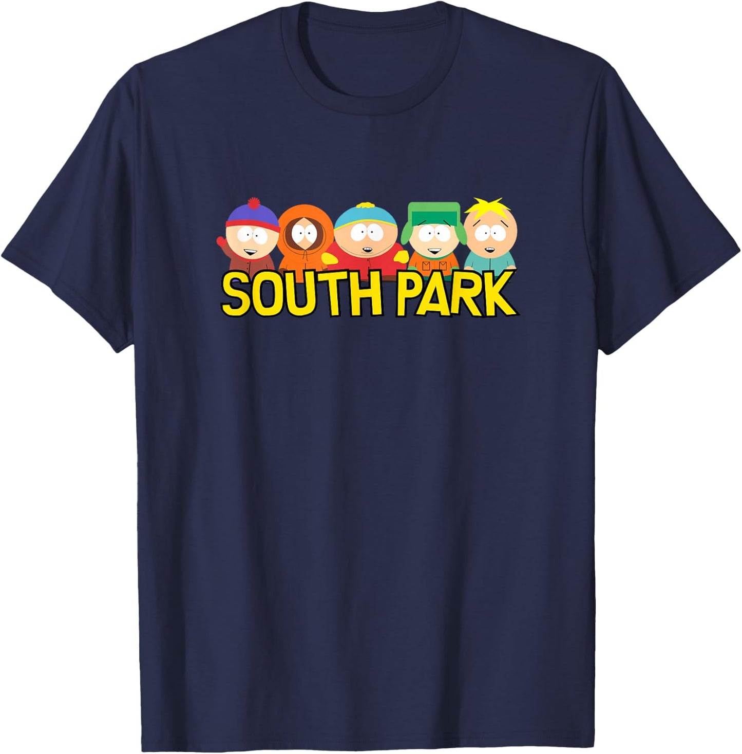 South Park Gang Behind Logo T-Shirt - T-Shirt | Navy