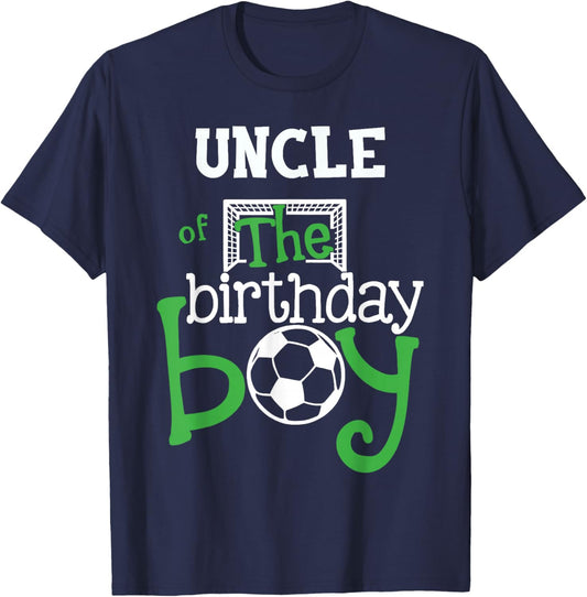 Uncle of The Birthday Boy Soccer Player Matching Family T-Shirt - T-Shirt | Navy