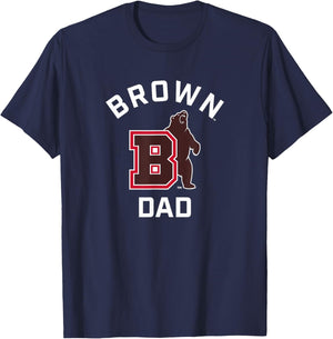Brown University Bears Arched Dad T-Shirt - T-Shirt | Navy