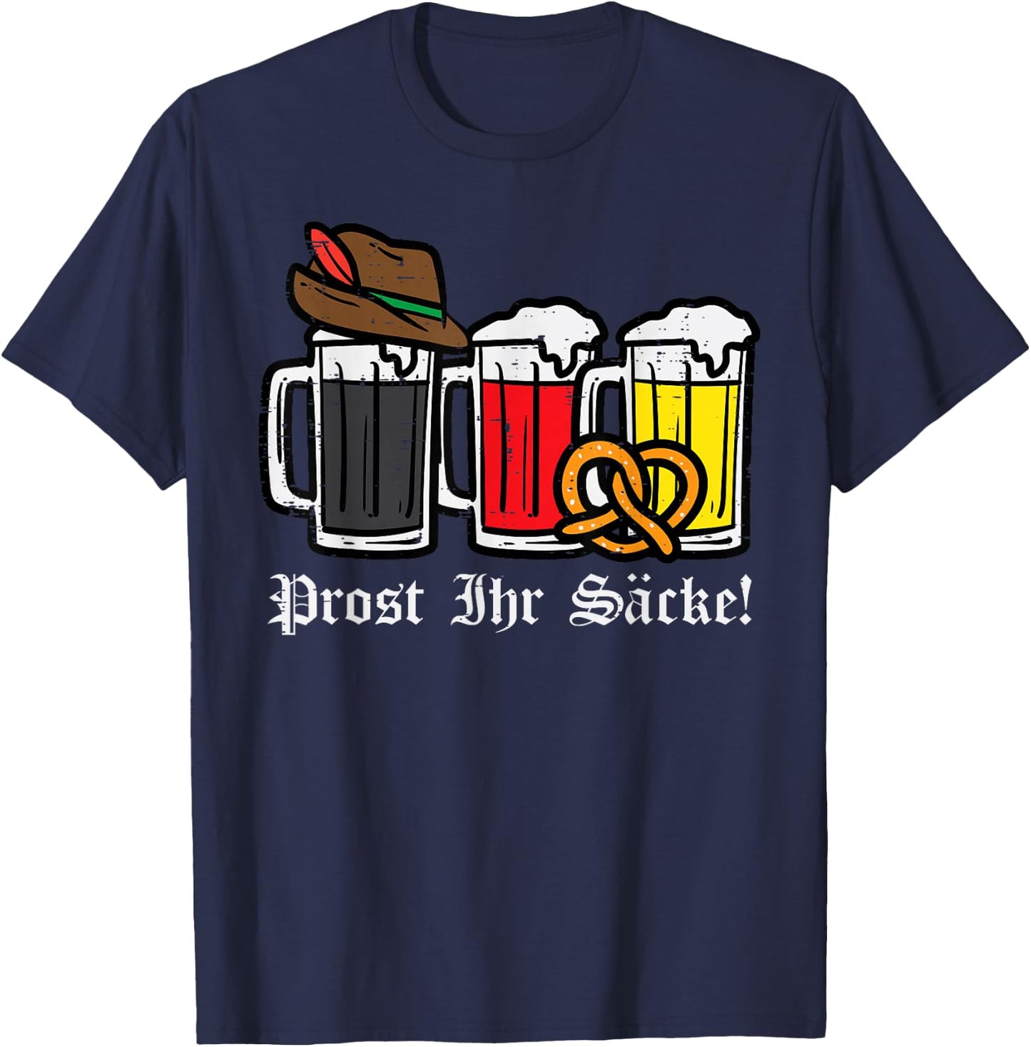 Oktoberfest Prost Ihr Sacke German Costume Men Women Kids T-Shirt - T-Shirt | Navy