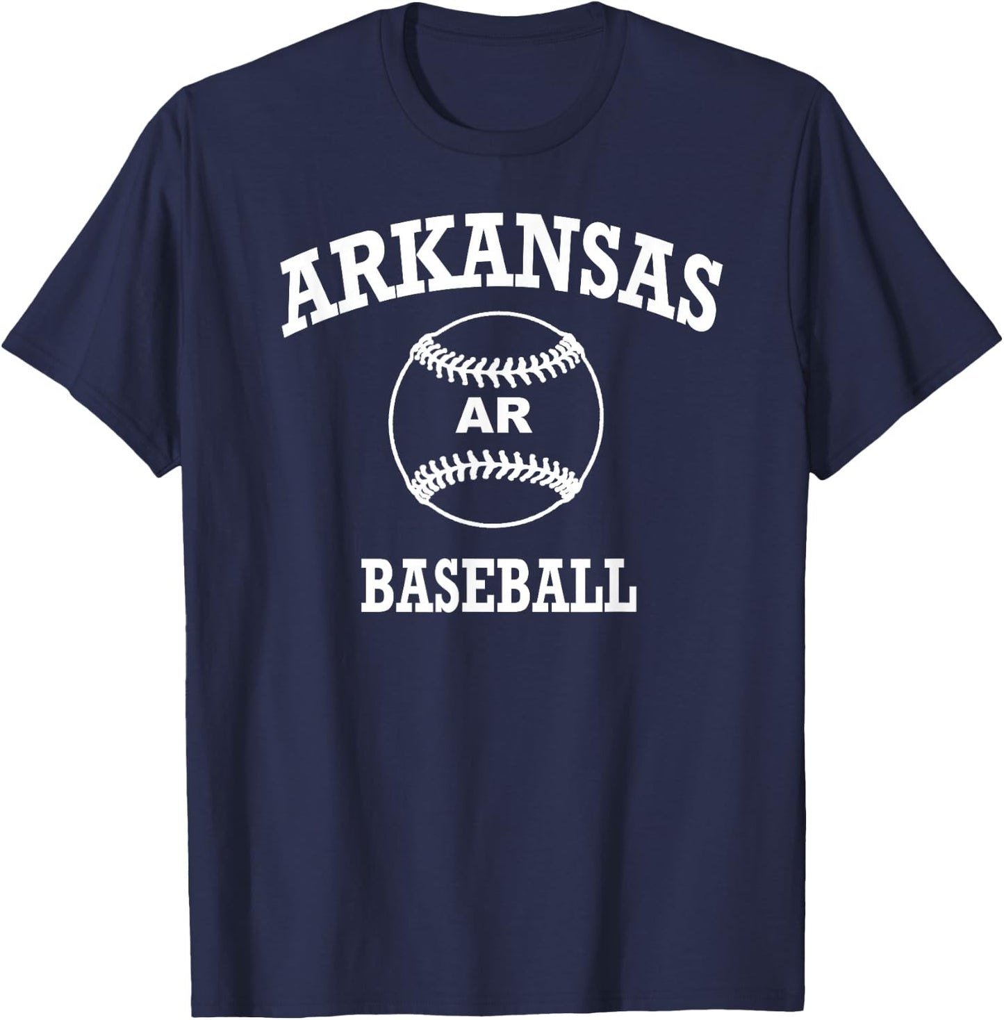 Classic Baseball Logo Arkansas Retro Design College State T-Shirt - T-Shirt | Navy