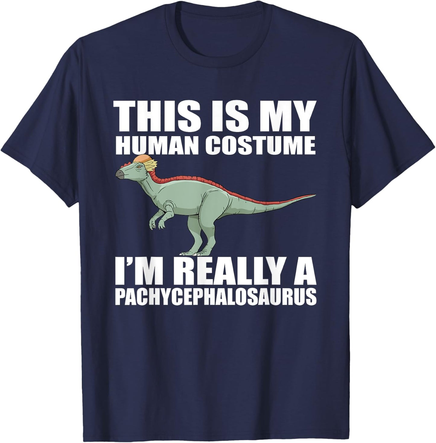 Pachycephalosaurus Dinosaur Costume T-Shirt - T-Shirt | Navy