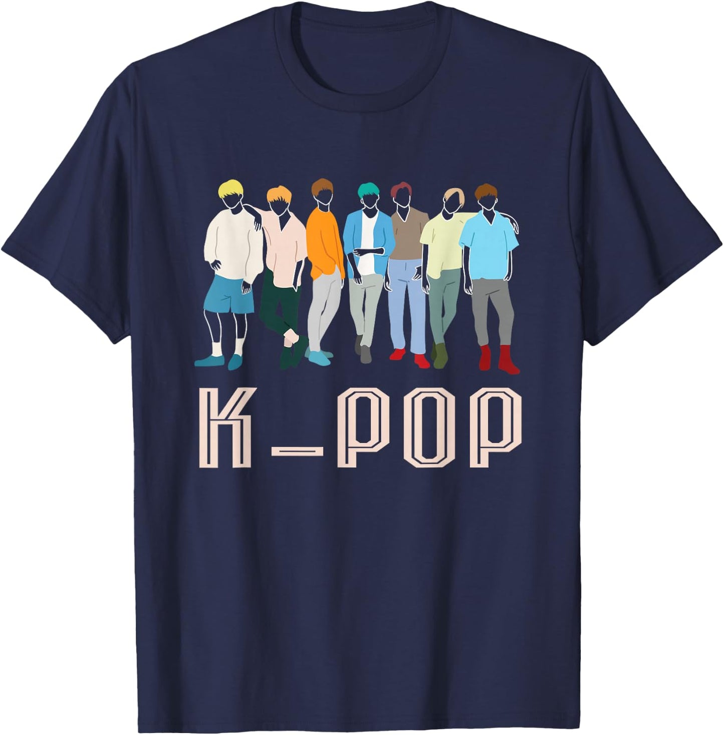 K-Pop Korean Pop Music Boy Band for K-Pop Fanatics T-Shirt - T-Shirt | Navy