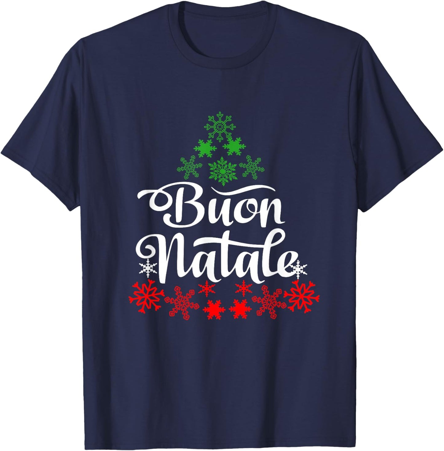 Italian Family Christmas Buon Natale tree T-Shirt - T-Shirt | Navy