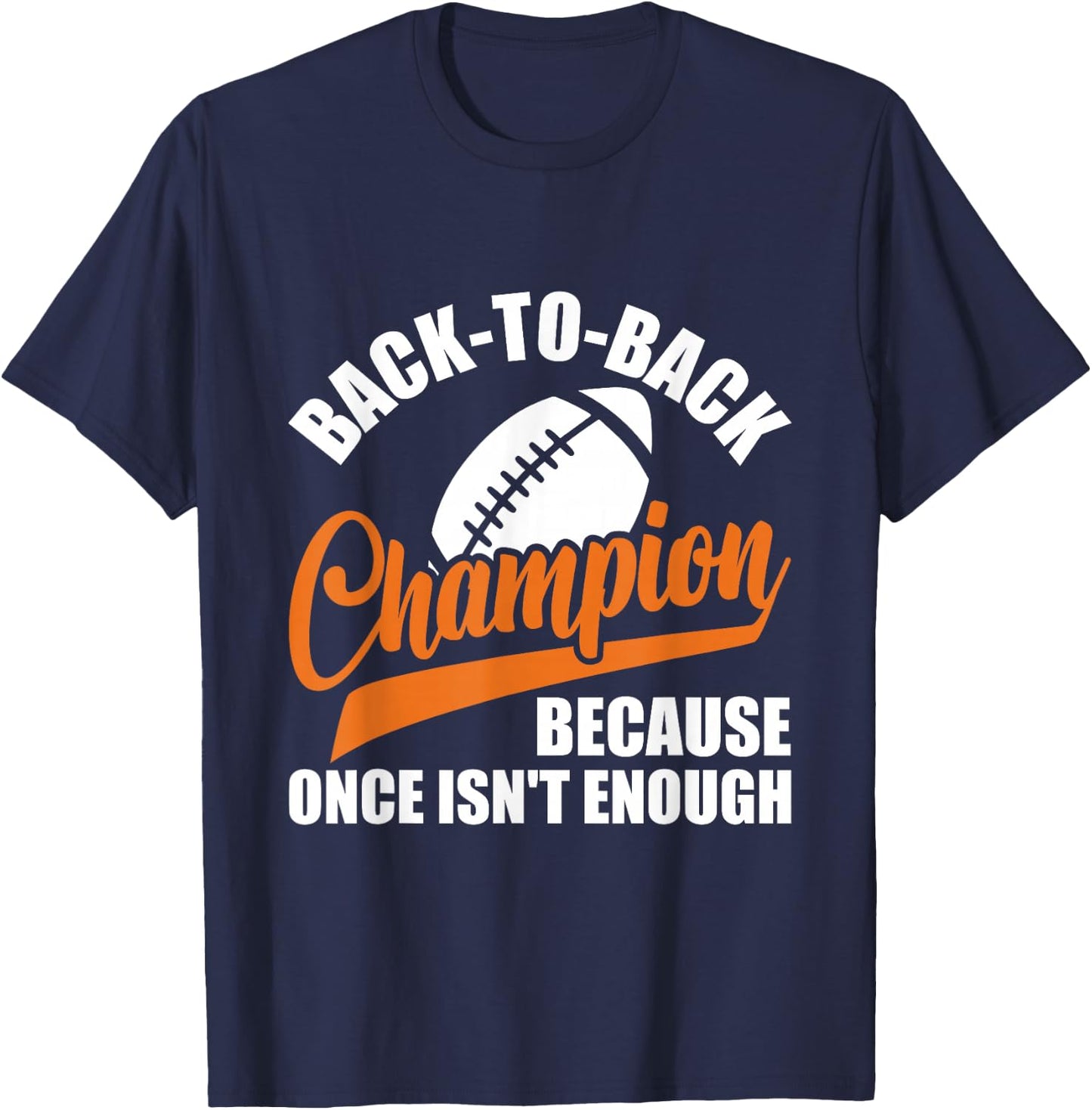 Back to Back Champion - Fantasy Football Manager T-Shirt - T-Shirt | Navy