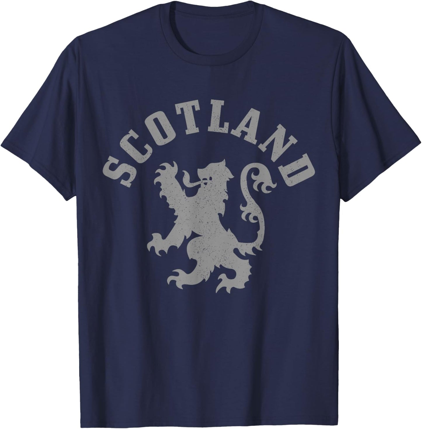 Scotland Vintage Lion Scotland Pride Gift UK T-Shirt - T-Shirt | Navy